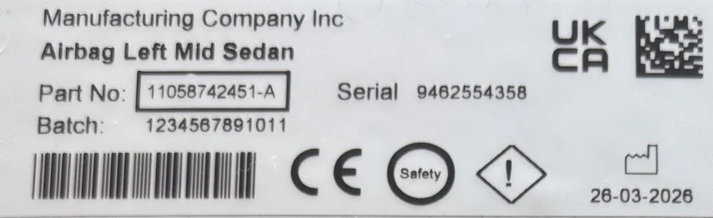 Silver colored label media e.g. Automotive