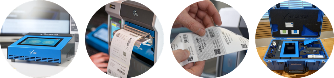 Perceptor IoT label inspection and verification in action with a Zebra ZT610 plus the Perceptor Reseller kit