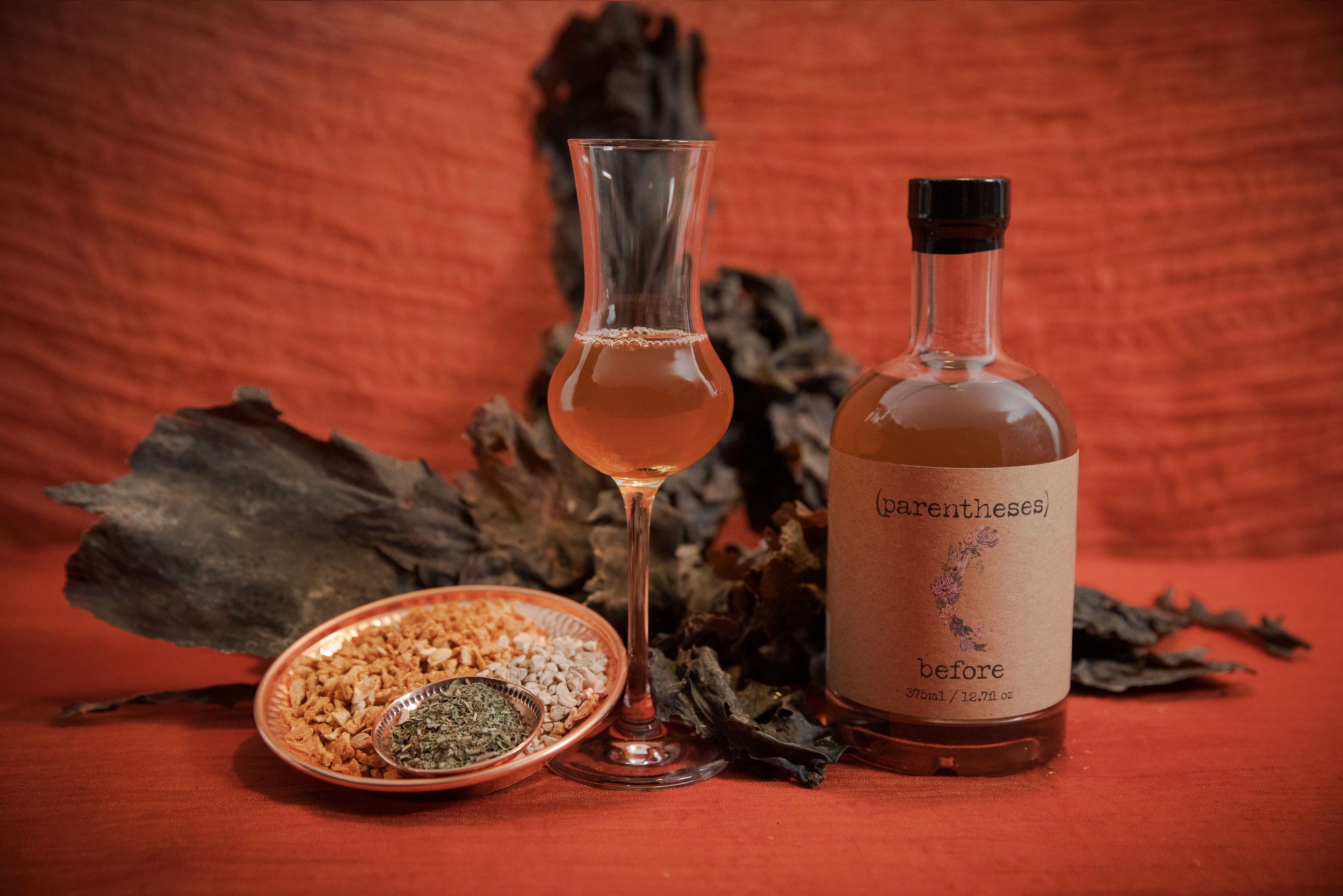 bottle of before with herbs and kelp