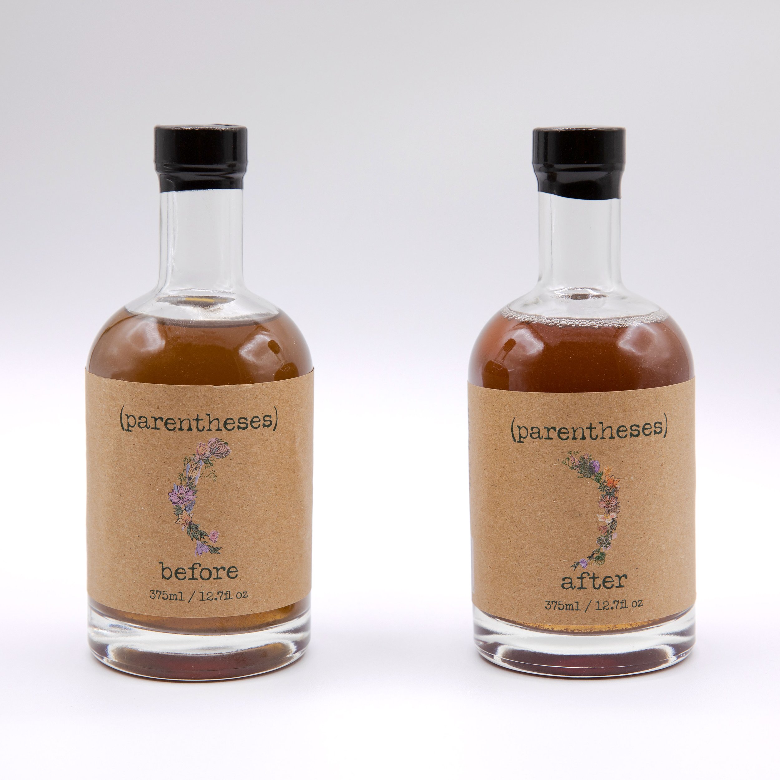 bottles of before and after