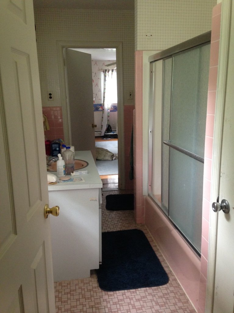 Master Bathroom Design and Construction in Malvern, PA: Maste4r Shower Before