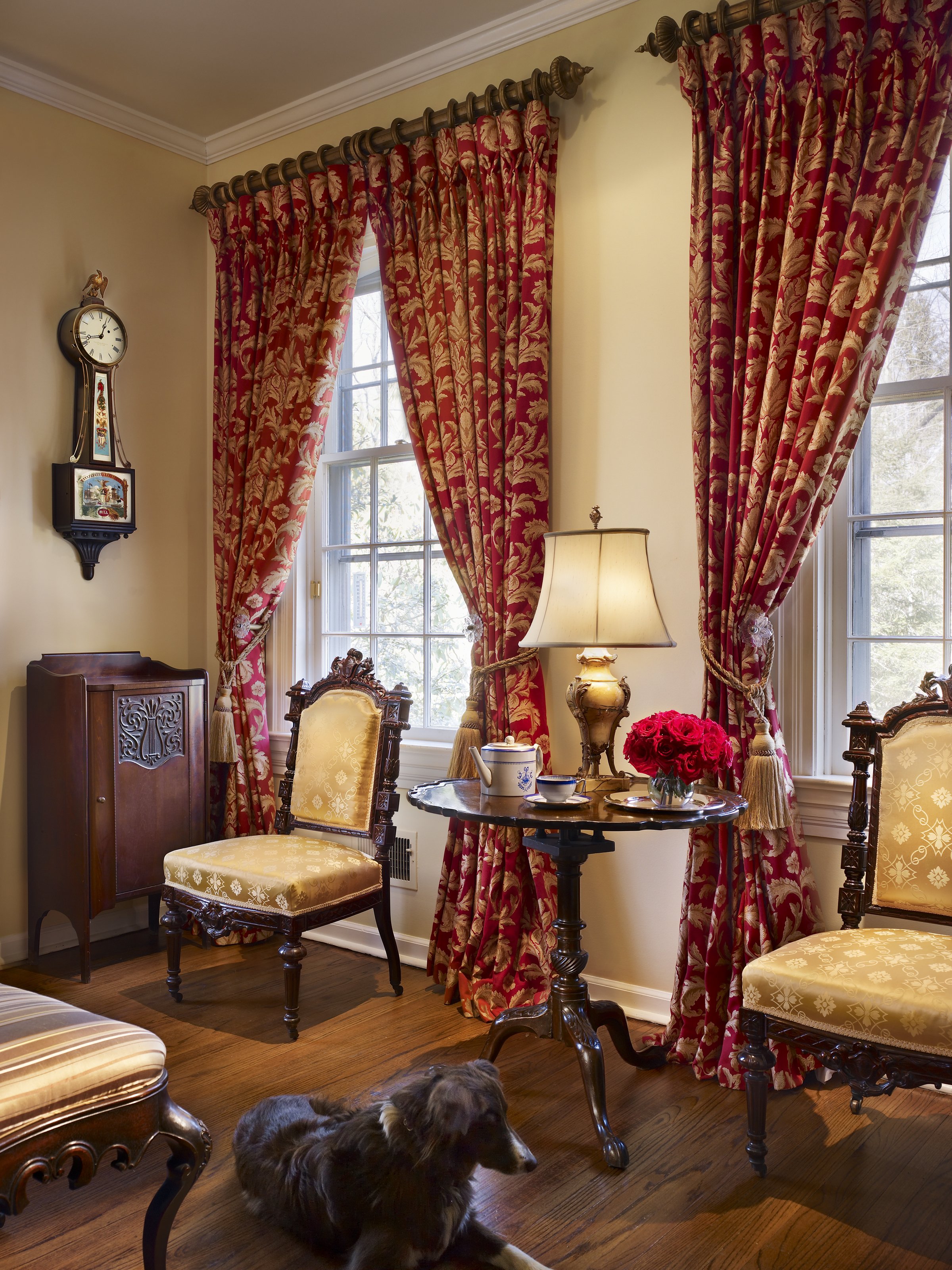 Historic and Grand Music Room Design: Draperies