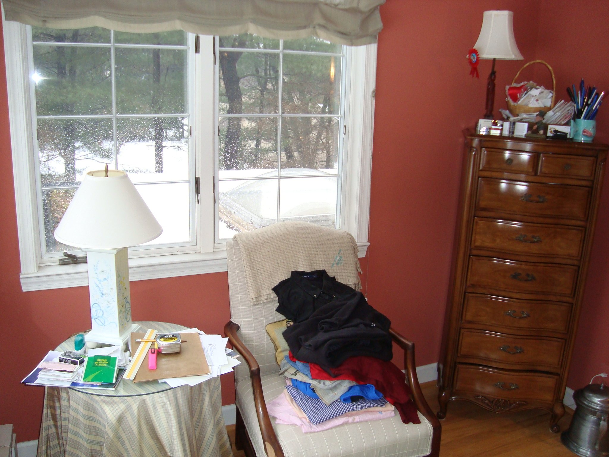 Master Bedroom Decorating in Wayne, PA: Draperies Before