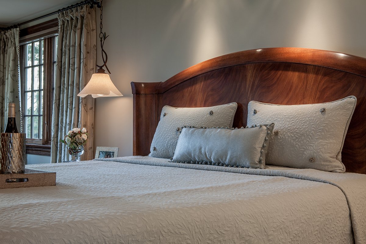 Master Bedroom Decorating in Wayne, PA: Master Bedding Details