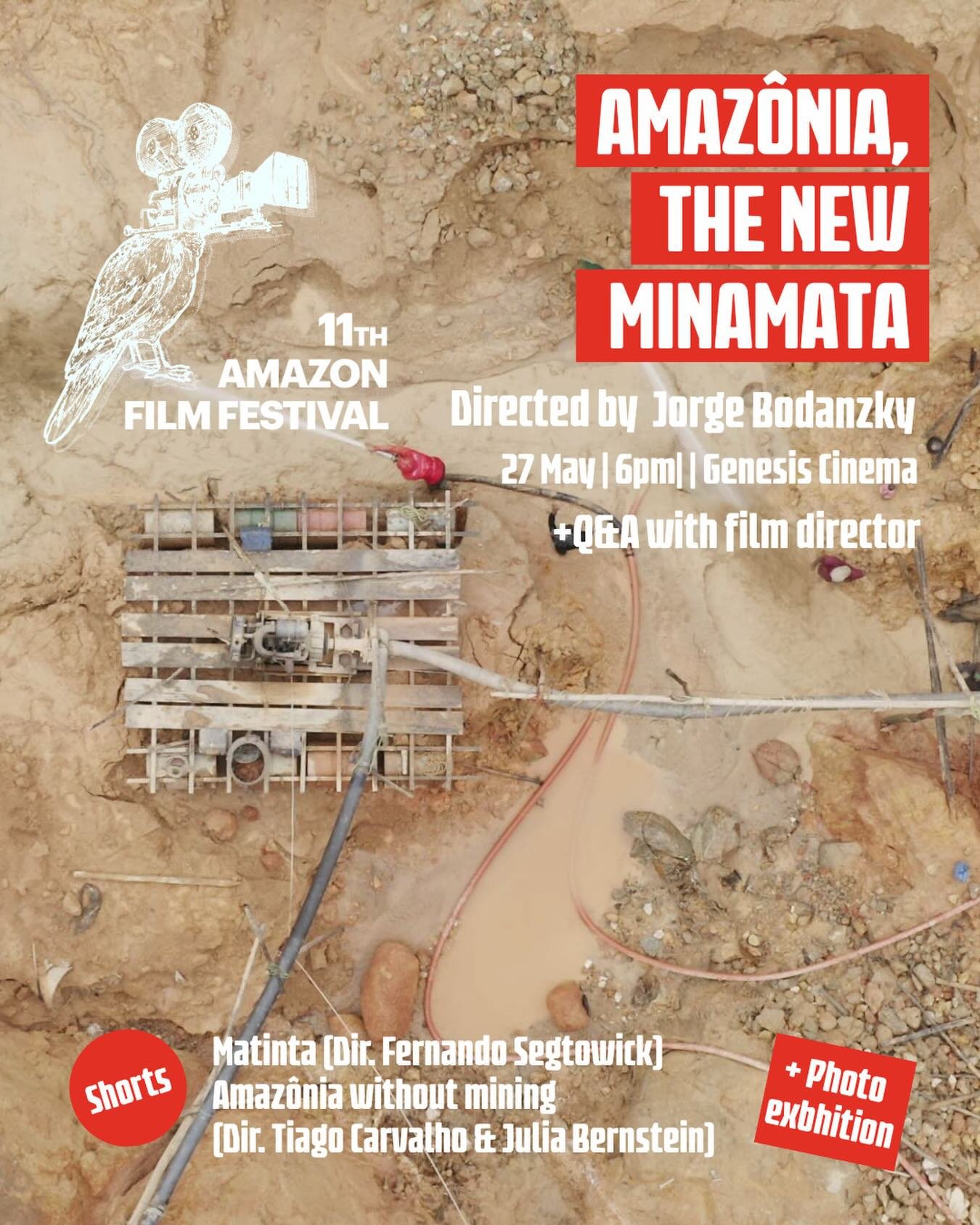 🎉🎉🎉Estamos muito animados to open the 11th Amazon Film Festival in London next week! 

Join us for our opening night to watch Amaz&ocirc;nia, the new Minamata?, directed by @jbodanzky 

🎬 The Munduruku people are facing alarming levels of mercury