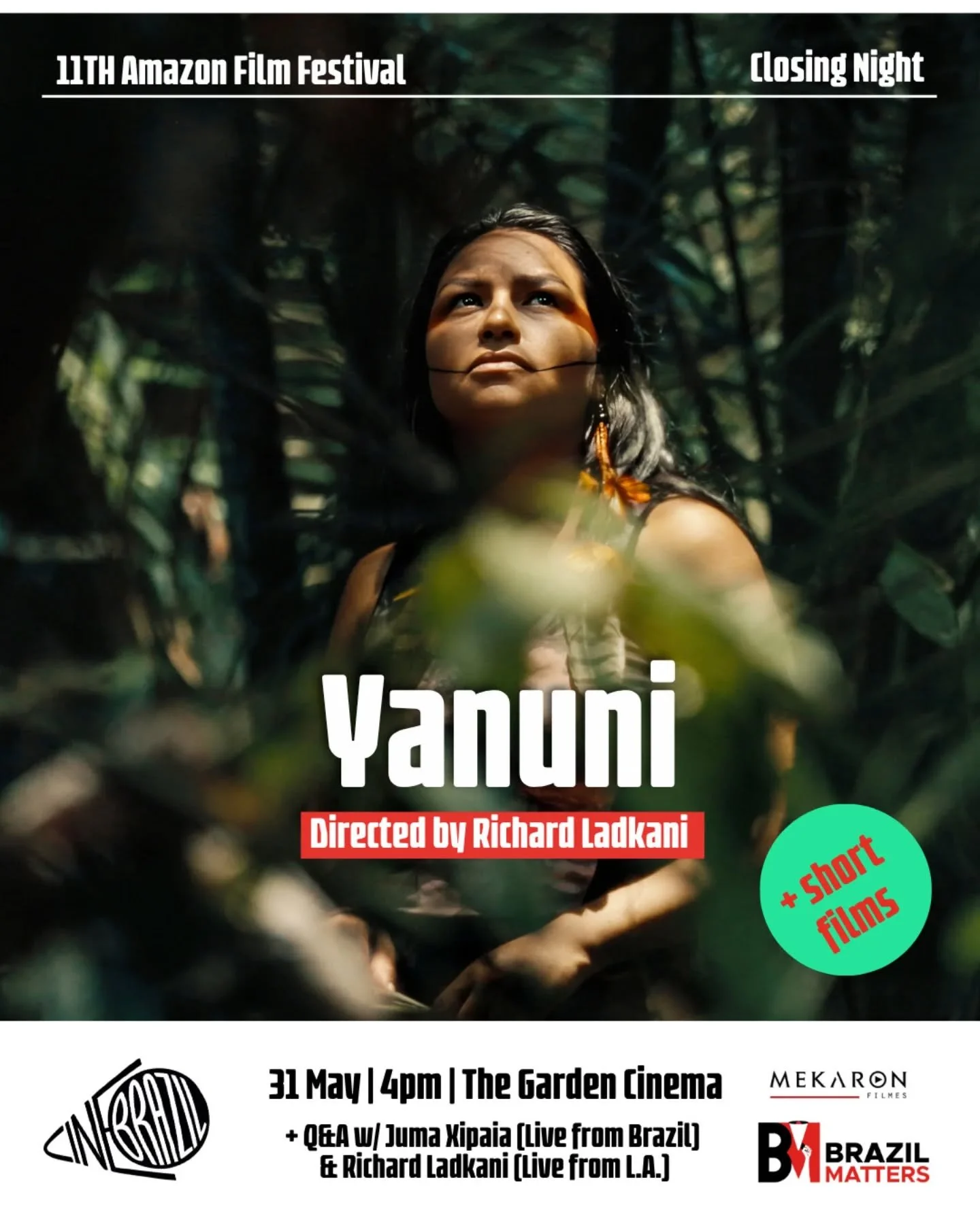 We are so happy to end the 11th Amazon Film Festival in London with a screening of Yanuni, an award-winning documentary that is a testament to the power of Indigenous voices and the hope they carry for our shared future 🌿🎬

The film tells the story