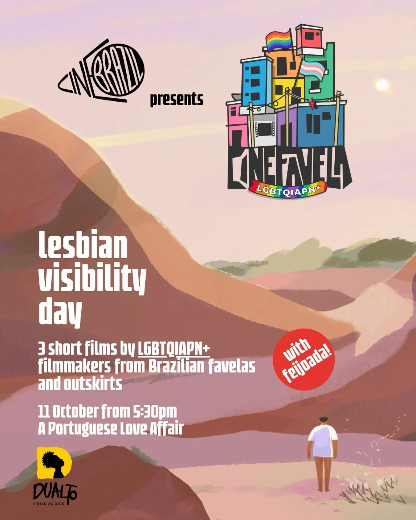 We are beyond excited to partner with Cine Favela LGBTQIAPN+ @cinefavelalgbtqia to amplify the voices of underrepresented filmmakers from Brazil! 🇧🇷 

Cine Favela LGBTQIAPN+ it&rsquo;s a film festival by @dualtoproducao that promotes artists from f