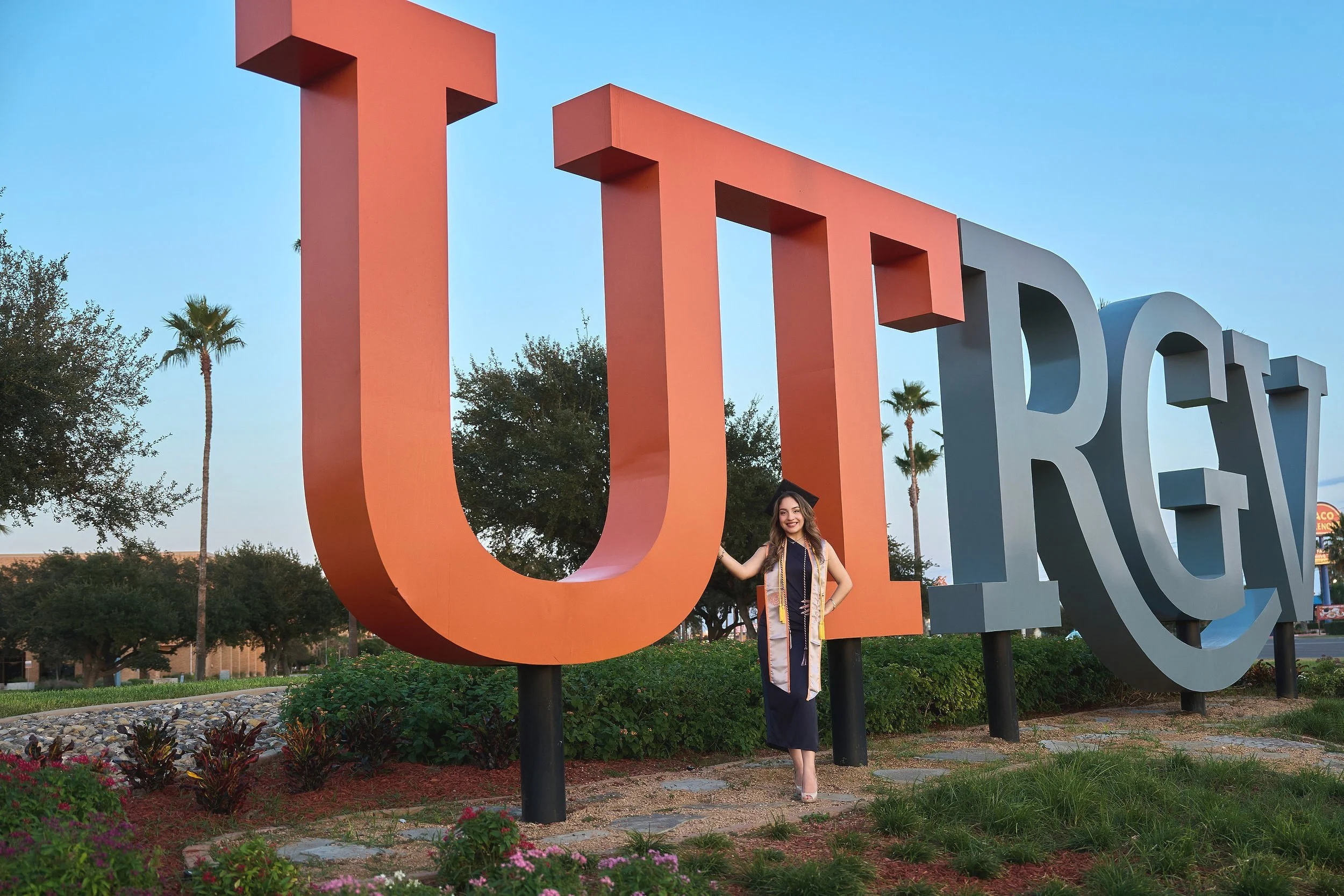 UTRGV graduate portrait photographed by 956 Photography in Edinburg Texas