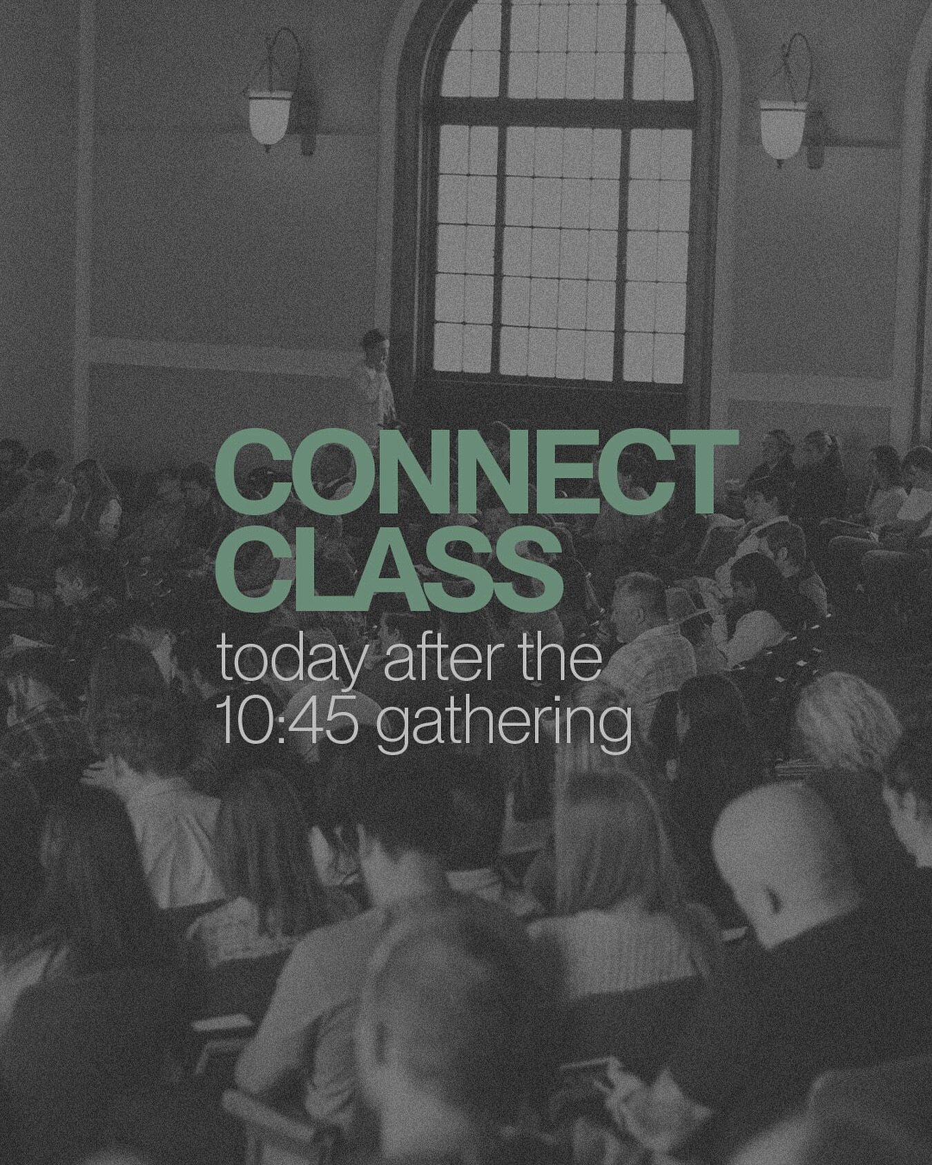 Are you new here? Wondering what we believe? Need to make a friend? Just want free lunch and childcare?

If you said yes to ANY of these, then you need to be at our connect class TODAY directly after our 10:45 service.

This class lasts about an hour