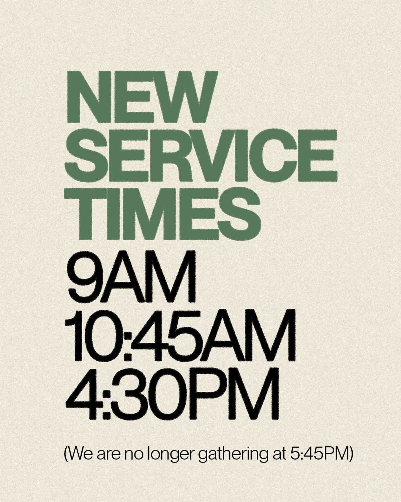 Watch the &ldquo;why&rdquo; behind this decision in the link in our bio! See you Sunday!