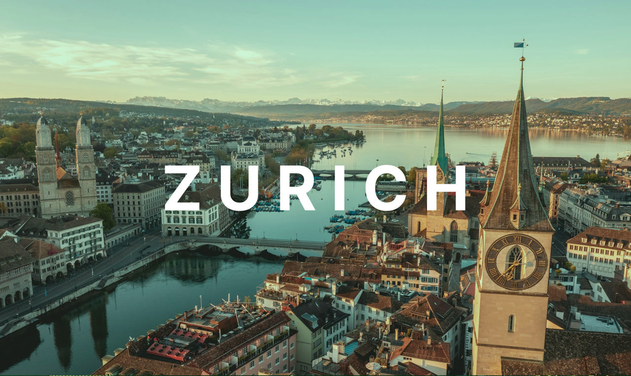 Zurich old town along the Limmat