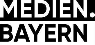 Black and white text logo, "MEDIEN. BAYERN."