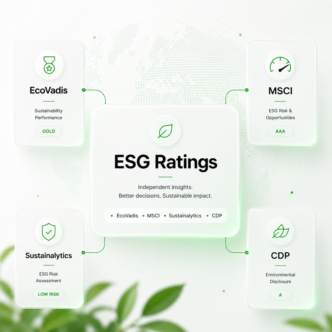 Understanding ESG Ratings: EcoVadis, MSCI, Sustainalytics, CDP
