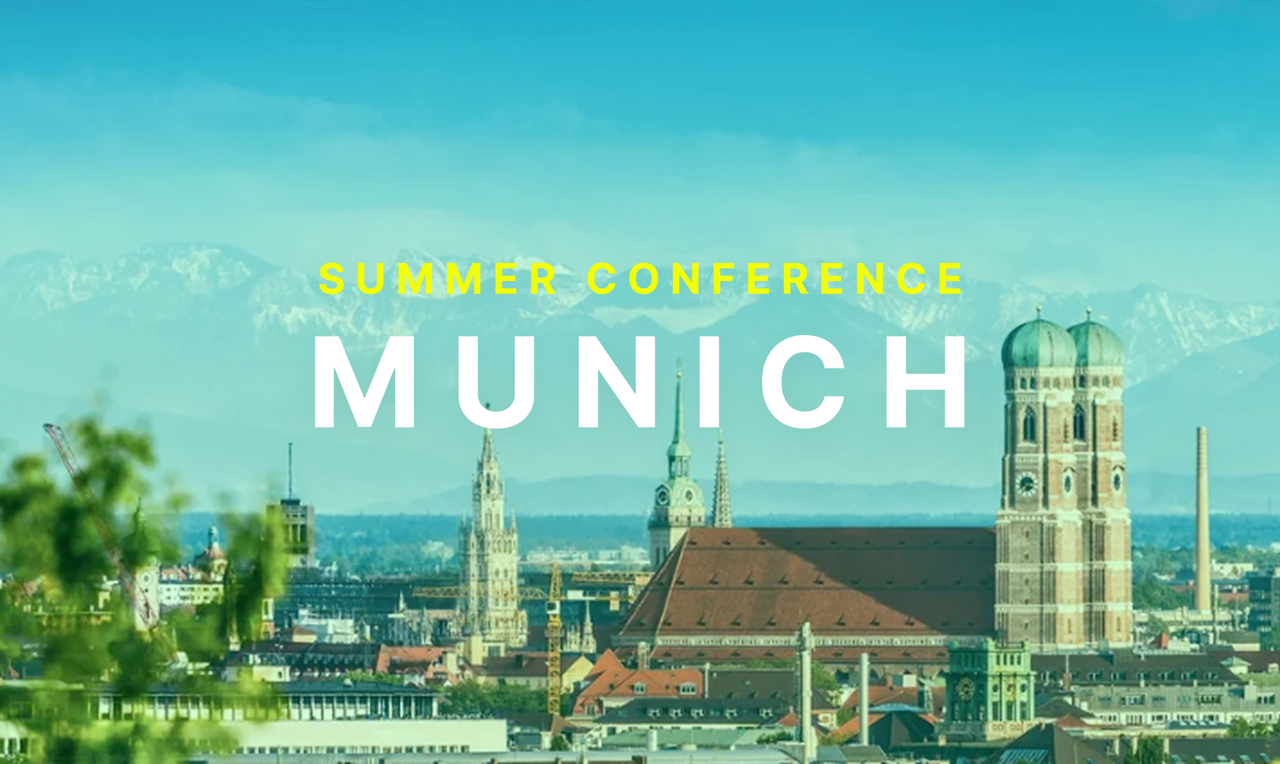 Munich skyline, Summer Conference cover