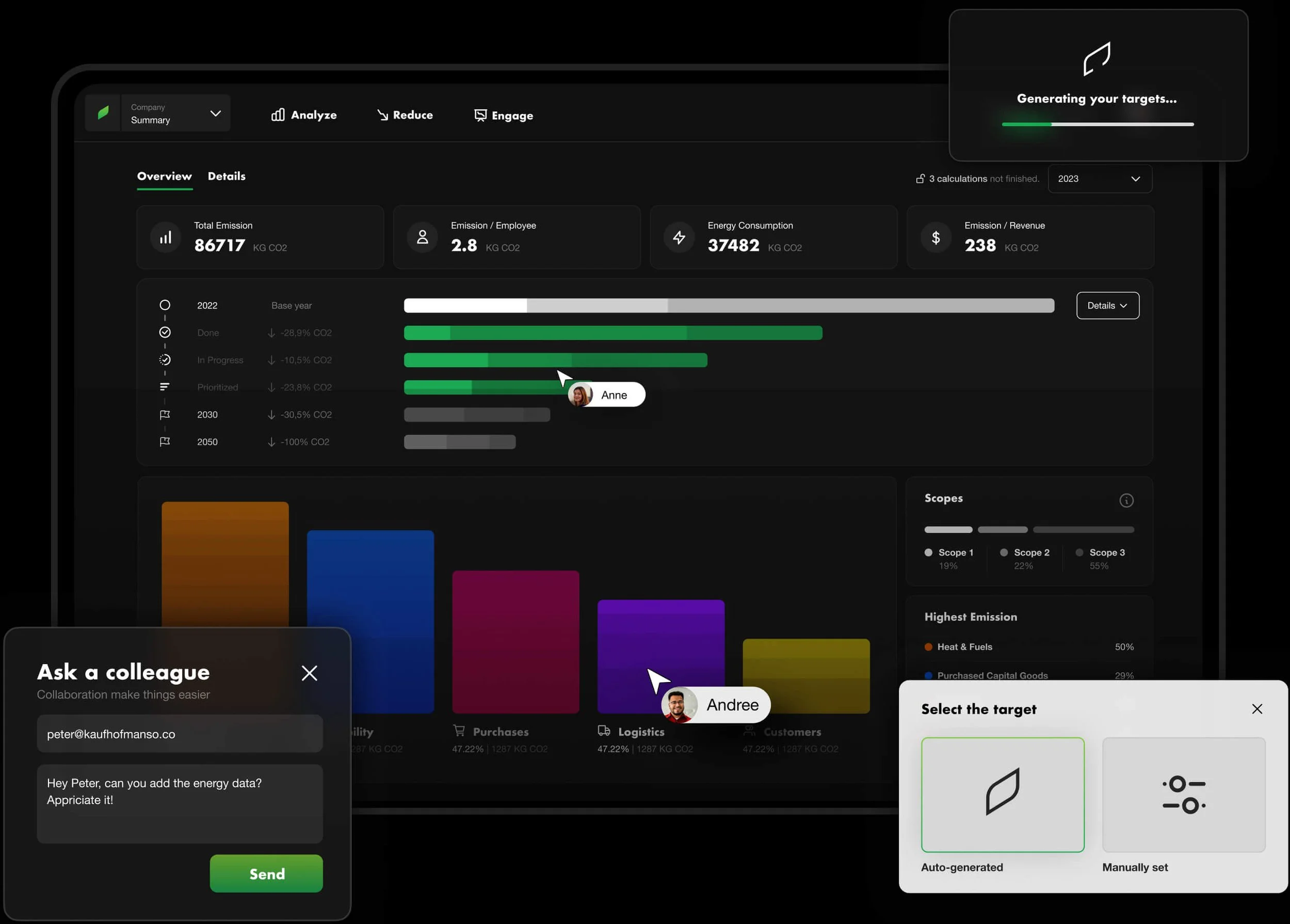 Software to analyse carbon footprint