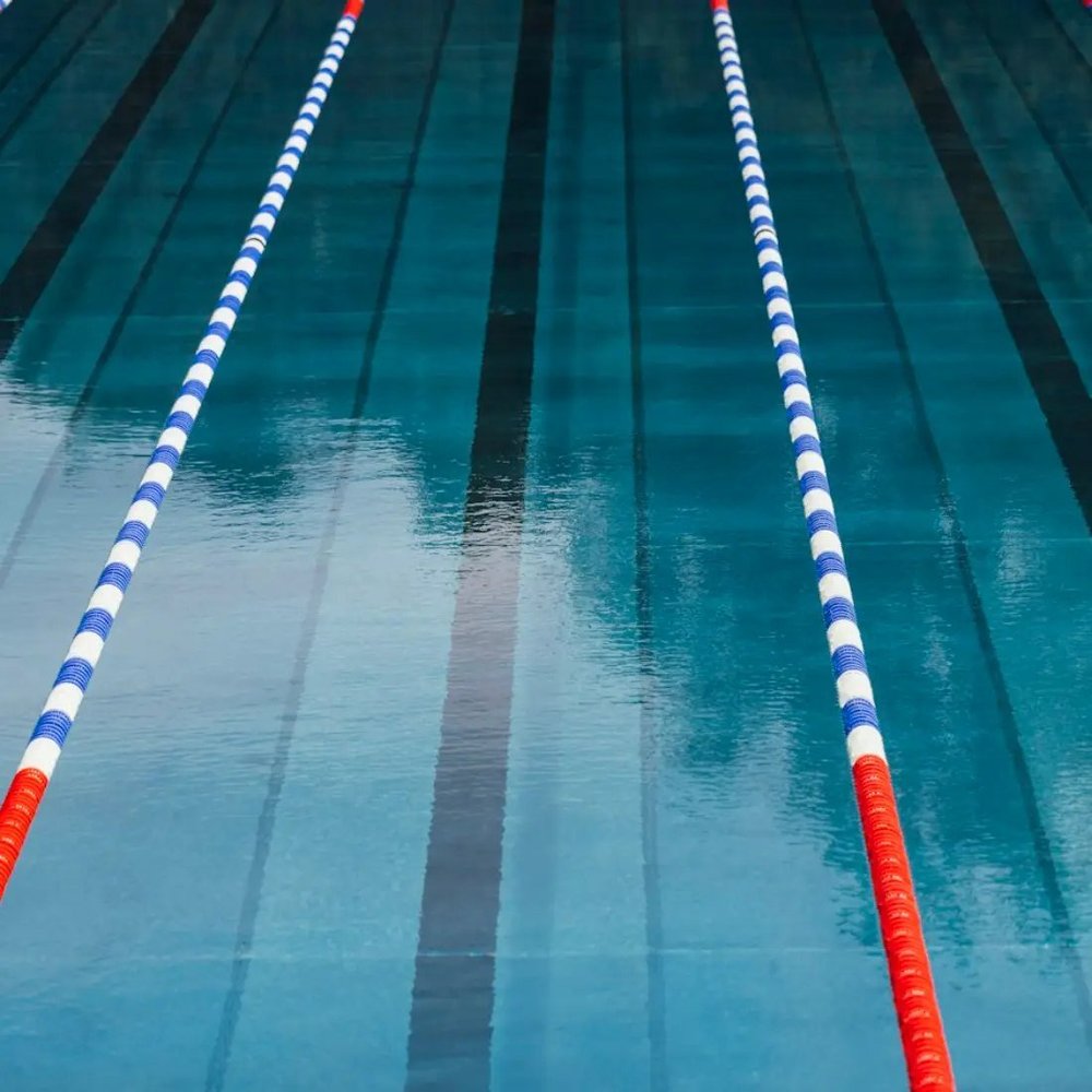 Swimming lanes in an empty pool