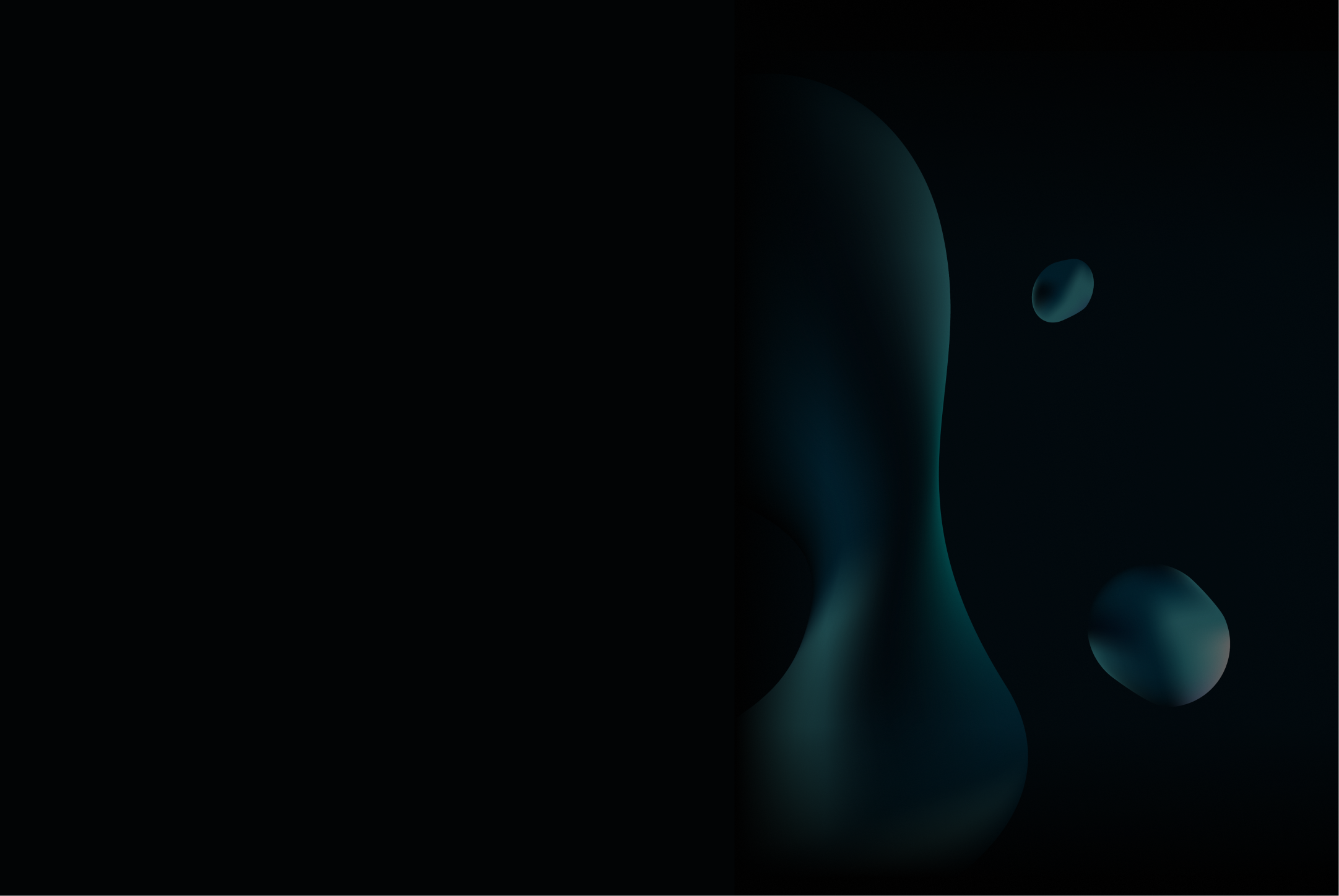 Abstract dark blue shapes on a black background