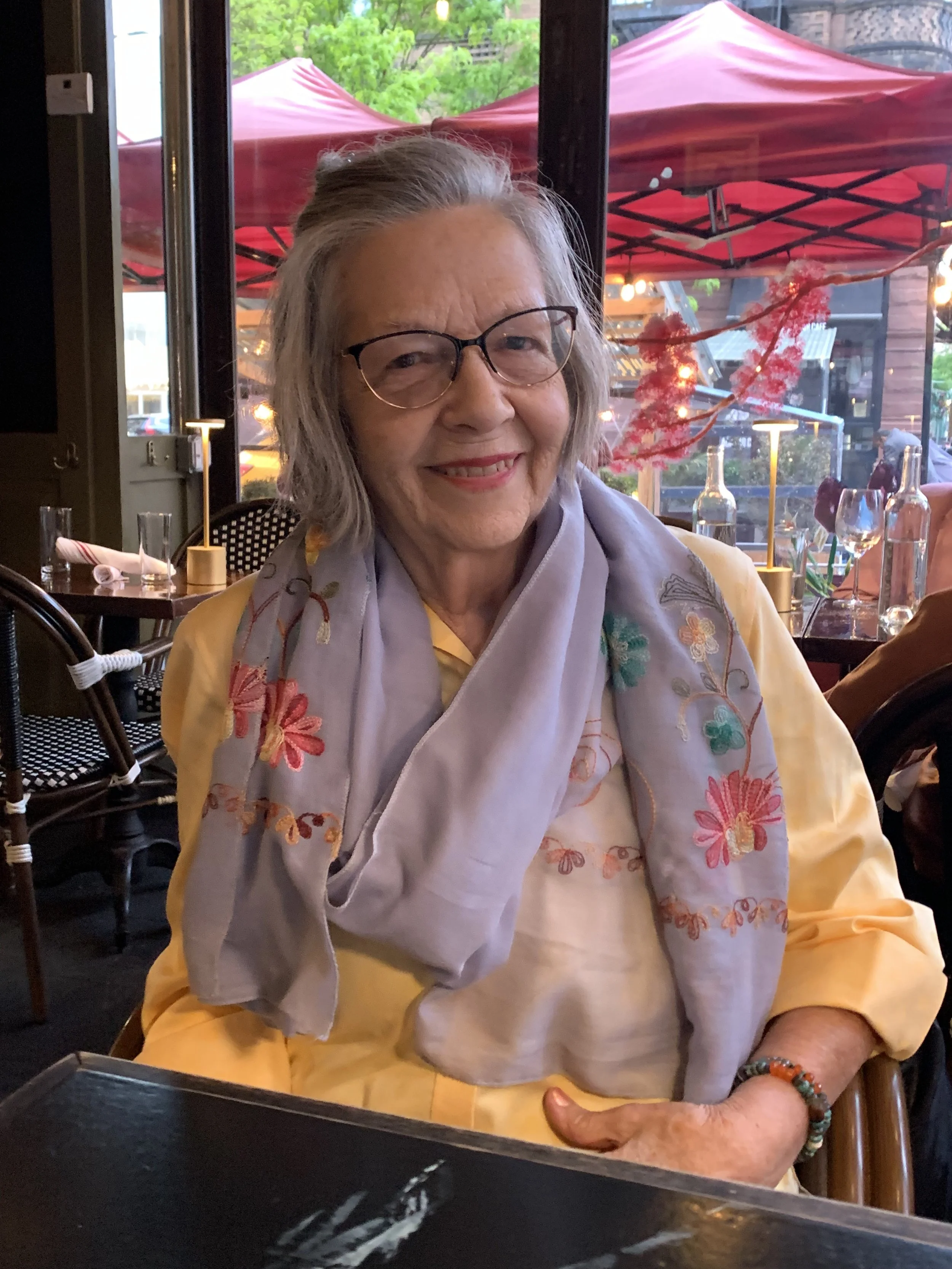 Nina B. Krebs artist in scarf