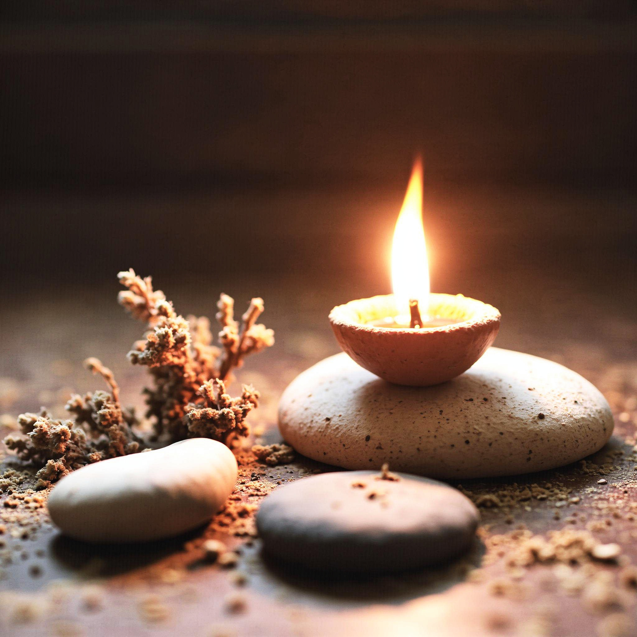 Close-up of a woman with long, wavy blonde hair and red nail polish, holding her hands together in a prayer position.