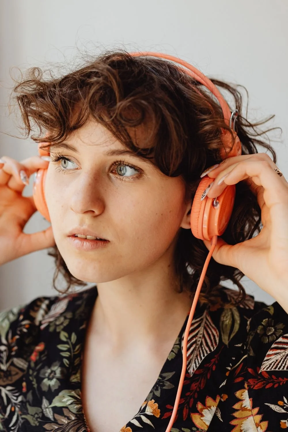 woman with ASD wearing headphones