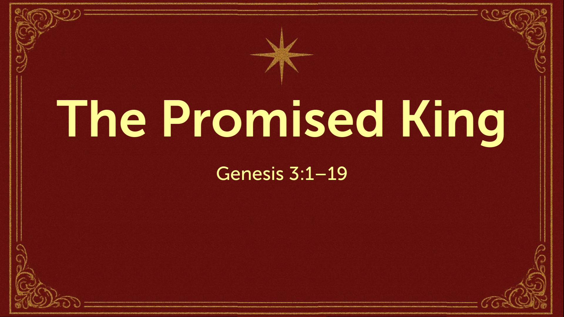 The Promised King:  Discussion Guide