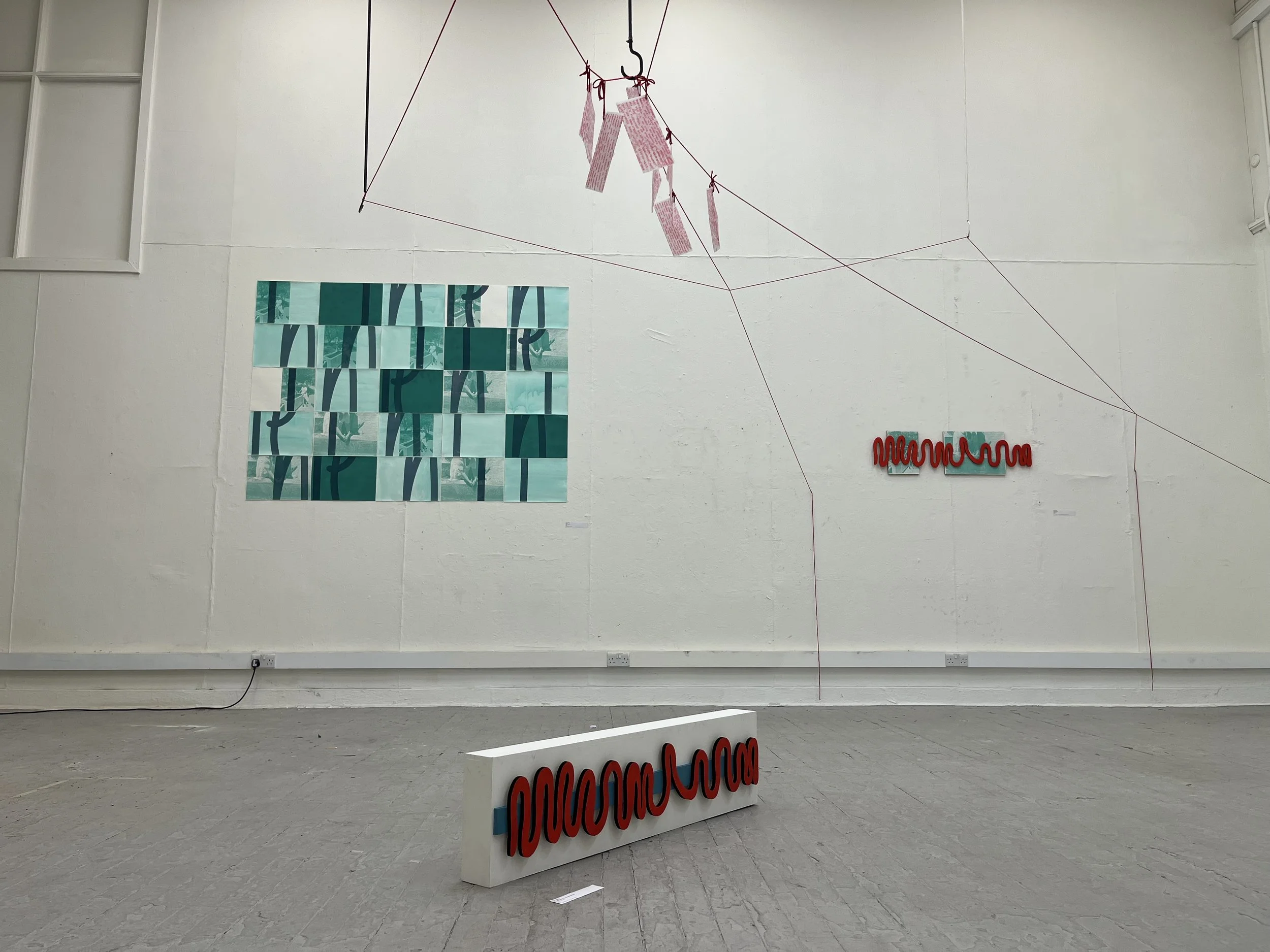 Installation view at event '(Un)Familiarity' in November 2023
