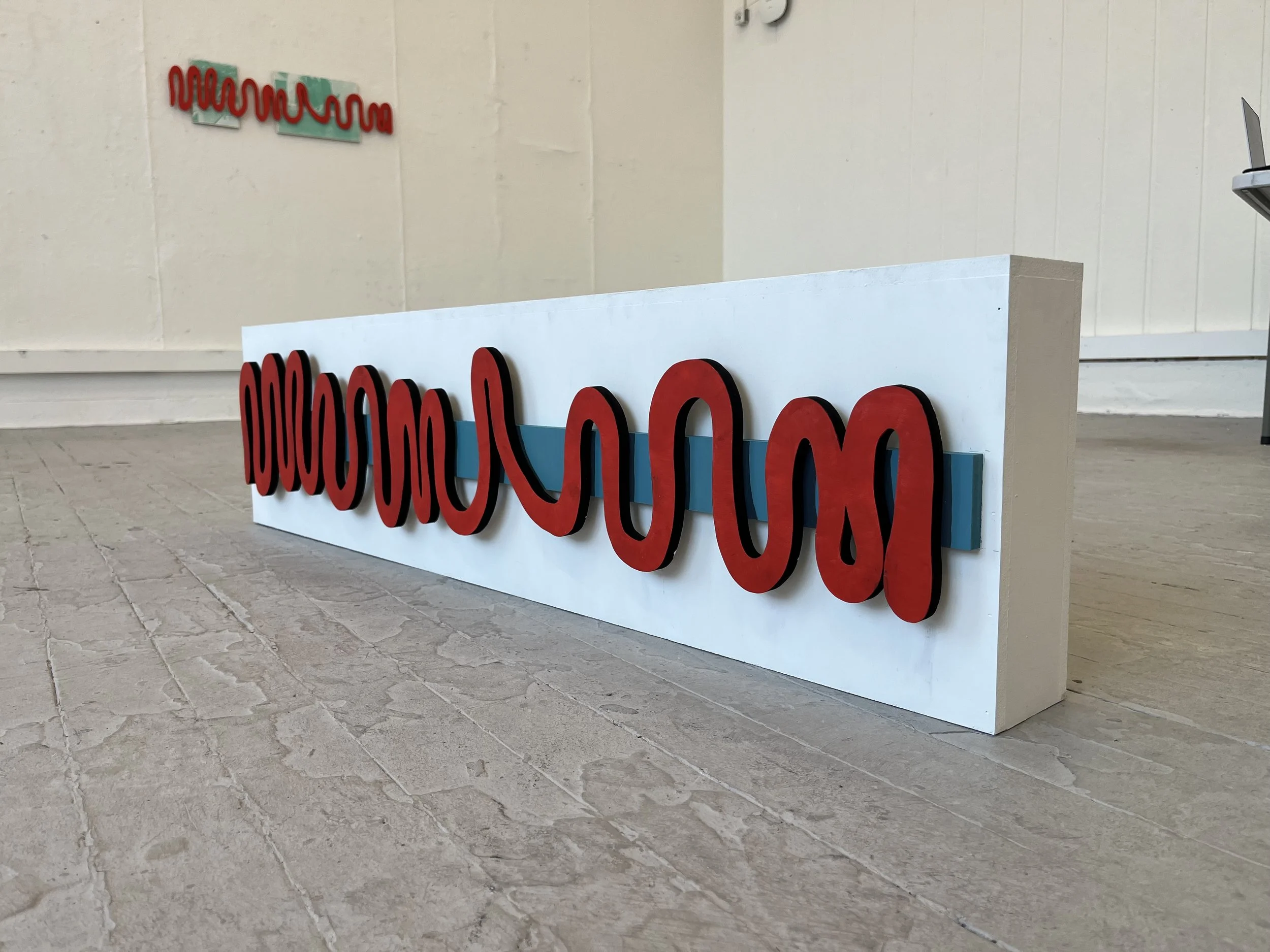 November 2023, 122 x 39 x 10 cm, MDF, laser-cut MDF board, gesso primer, acrylic paint