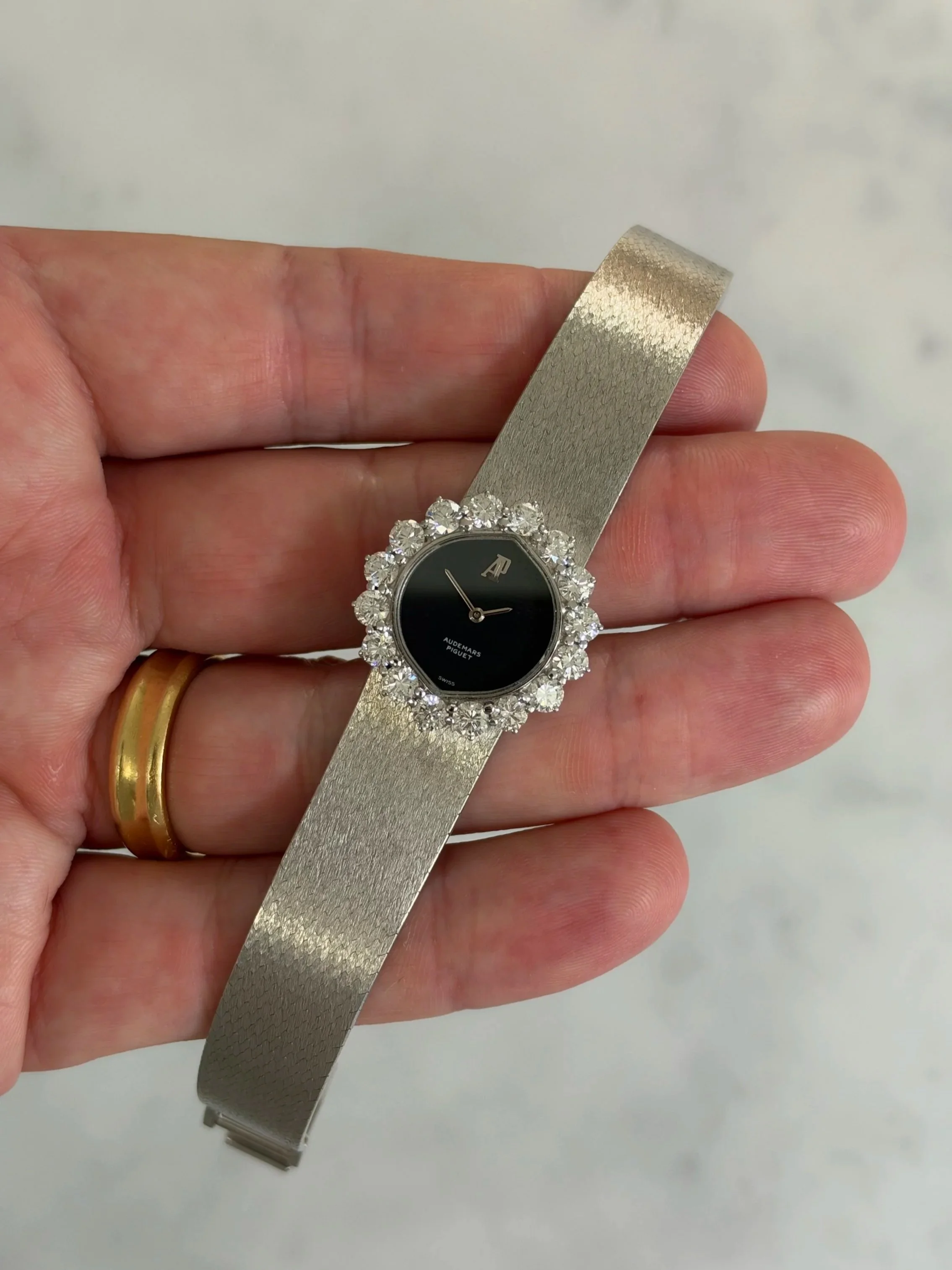 Audemars Piguet Cocktail Watch White Gold Lips Case & 2.5ct Diamond Set Bezel