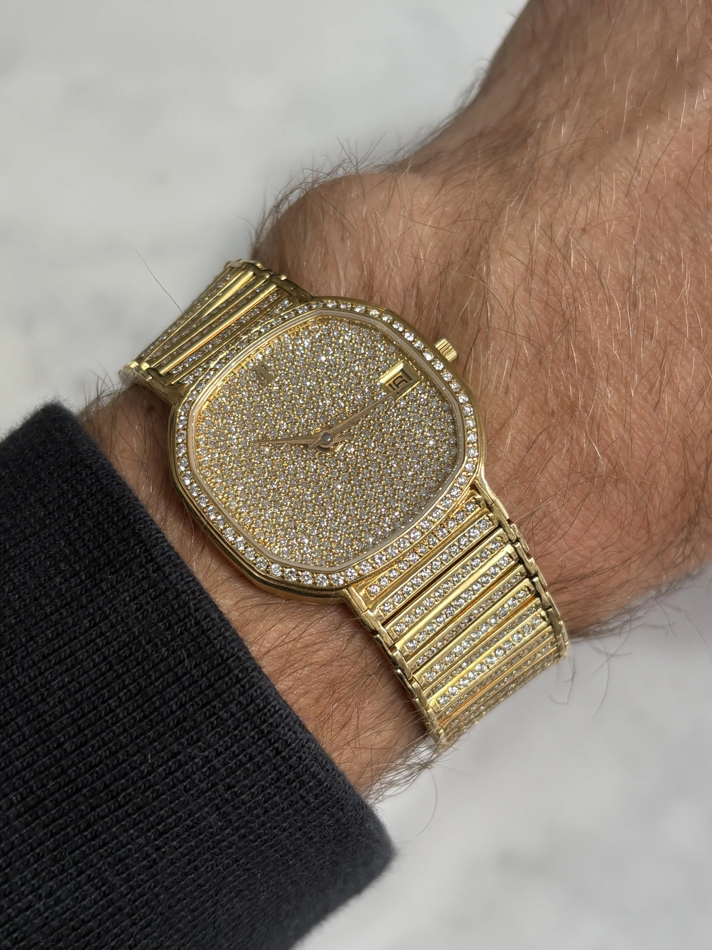 Audemars Piguet Octagon Yellow Gold Full Diamond Set ref. 56091/639 BA w/ Original Box & Papers