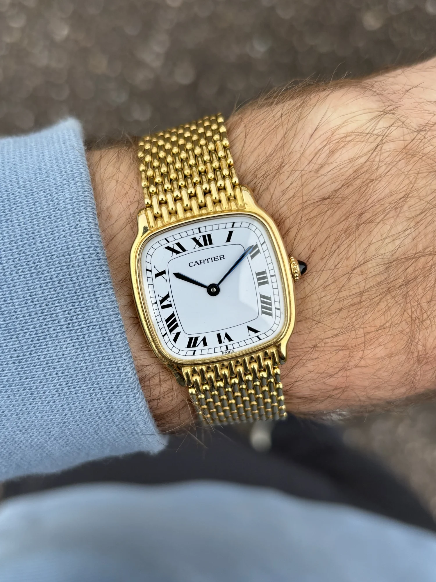 Cartier Chambord Yellow Gold 'Paris' Dial ref. 10715 — Doble