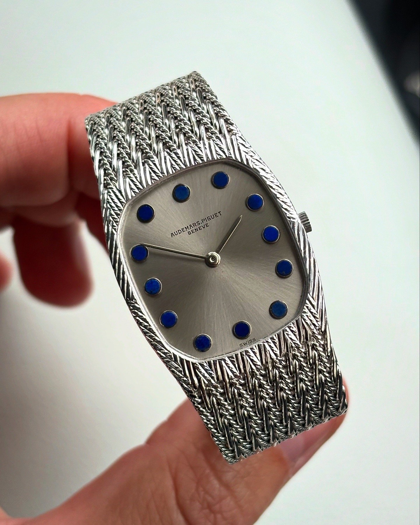 Audemars Piguet Cobra White Gold Lapis Stone Indexes — Doble