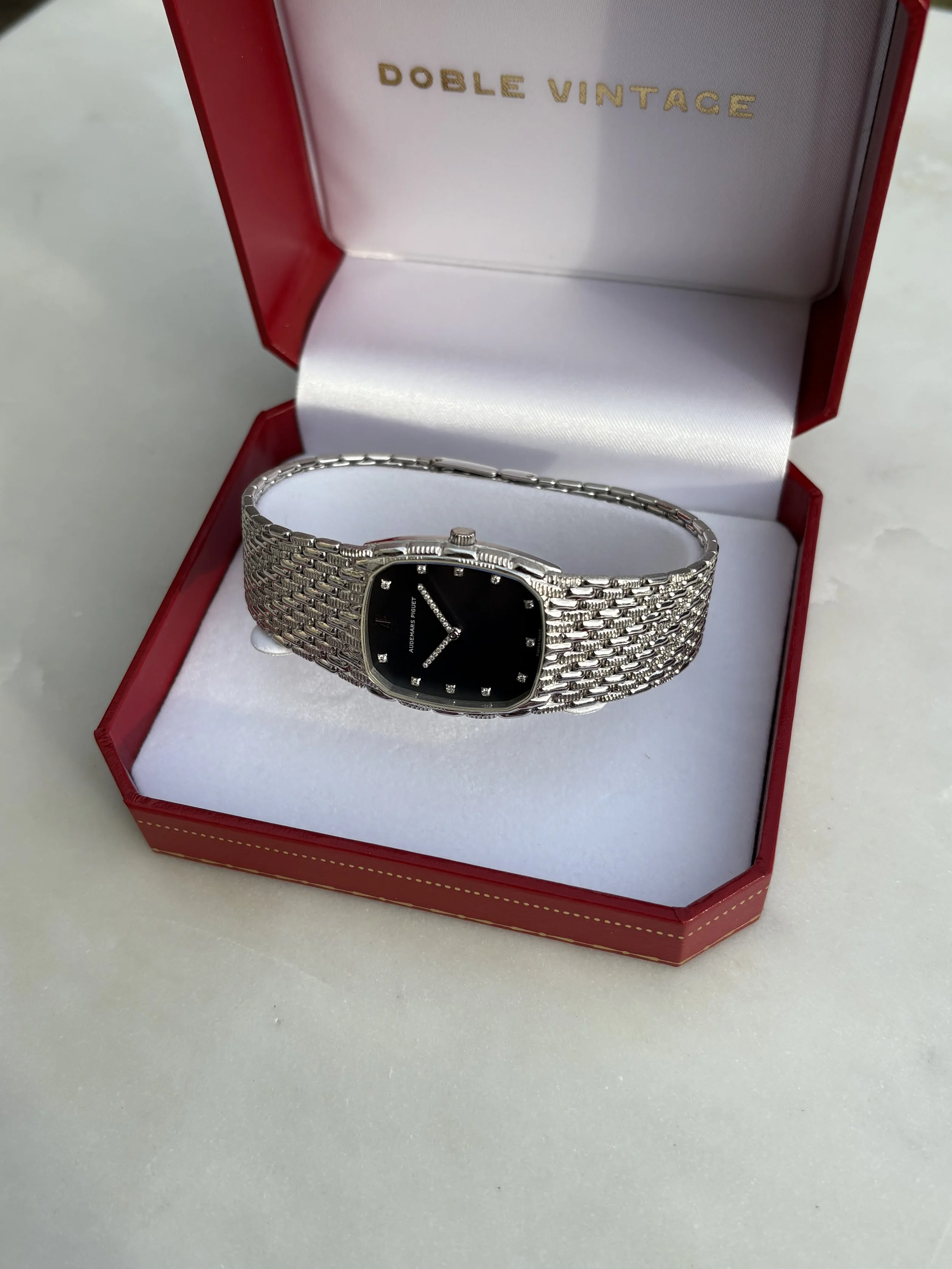 Audemars Piguet Cobra White Gold Navy Dial, Diamond Indexes & Hands ref. 14585 BC