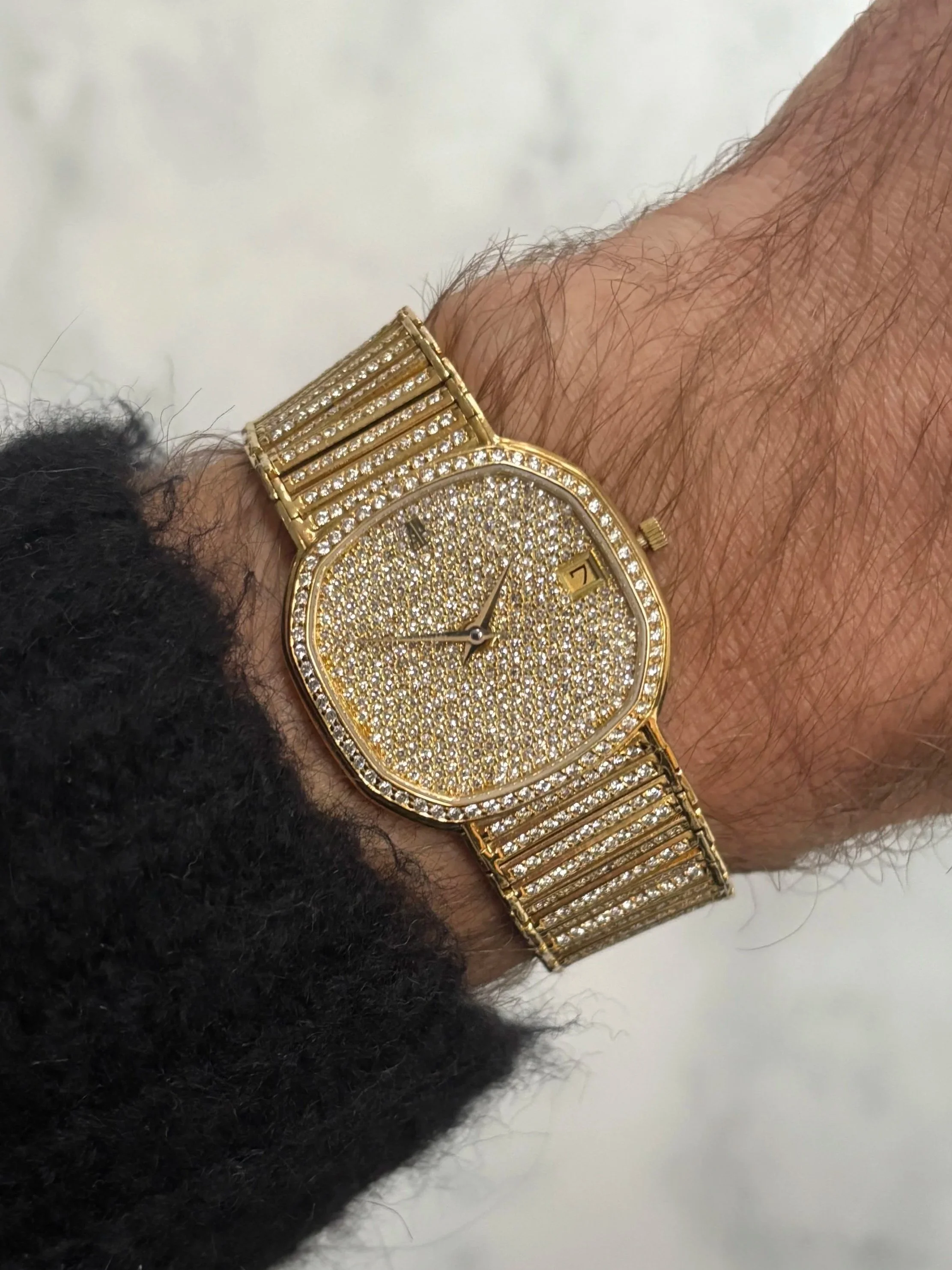 Audemars Piguet Octagon Yellow Gold Full Diamond Set ref. 56091/639 BA w/ Original Box & Papers
