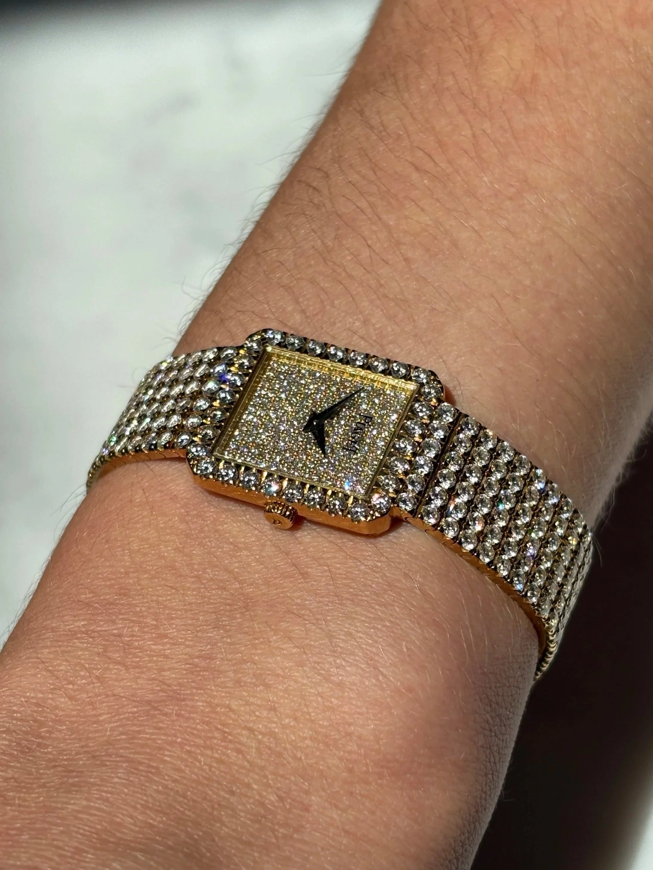 Piaget Baby Tank Yellow Gold Diamond Bracelet, Bezel & Dial ref. 83541 C626