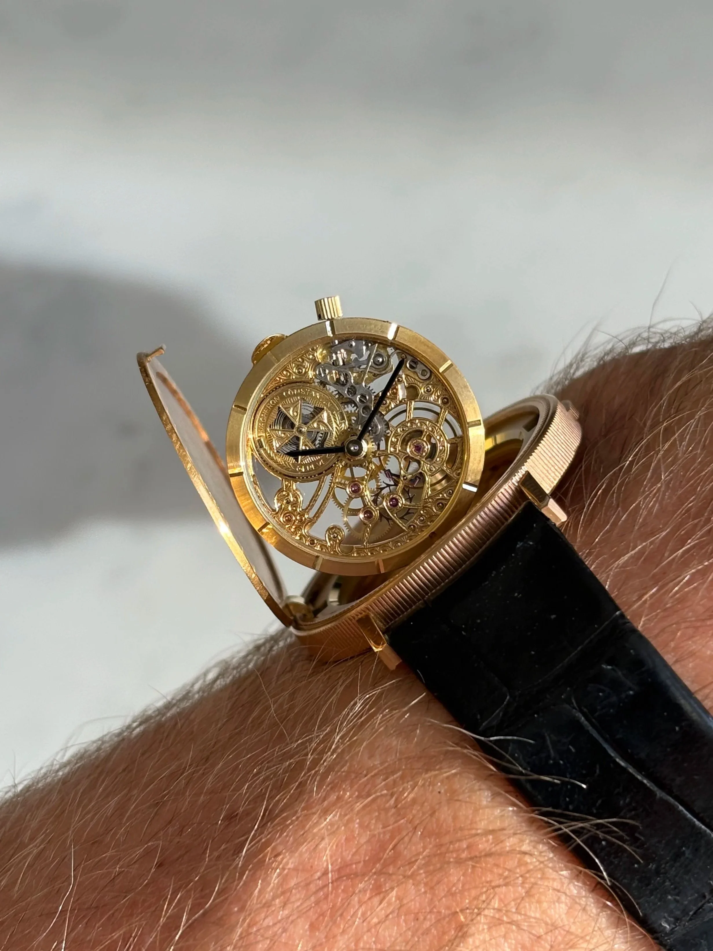 Vacheron Constantin Skeleton Twenty Dollar Coin Watch Yellow Gold ref. 33059/000J-0000