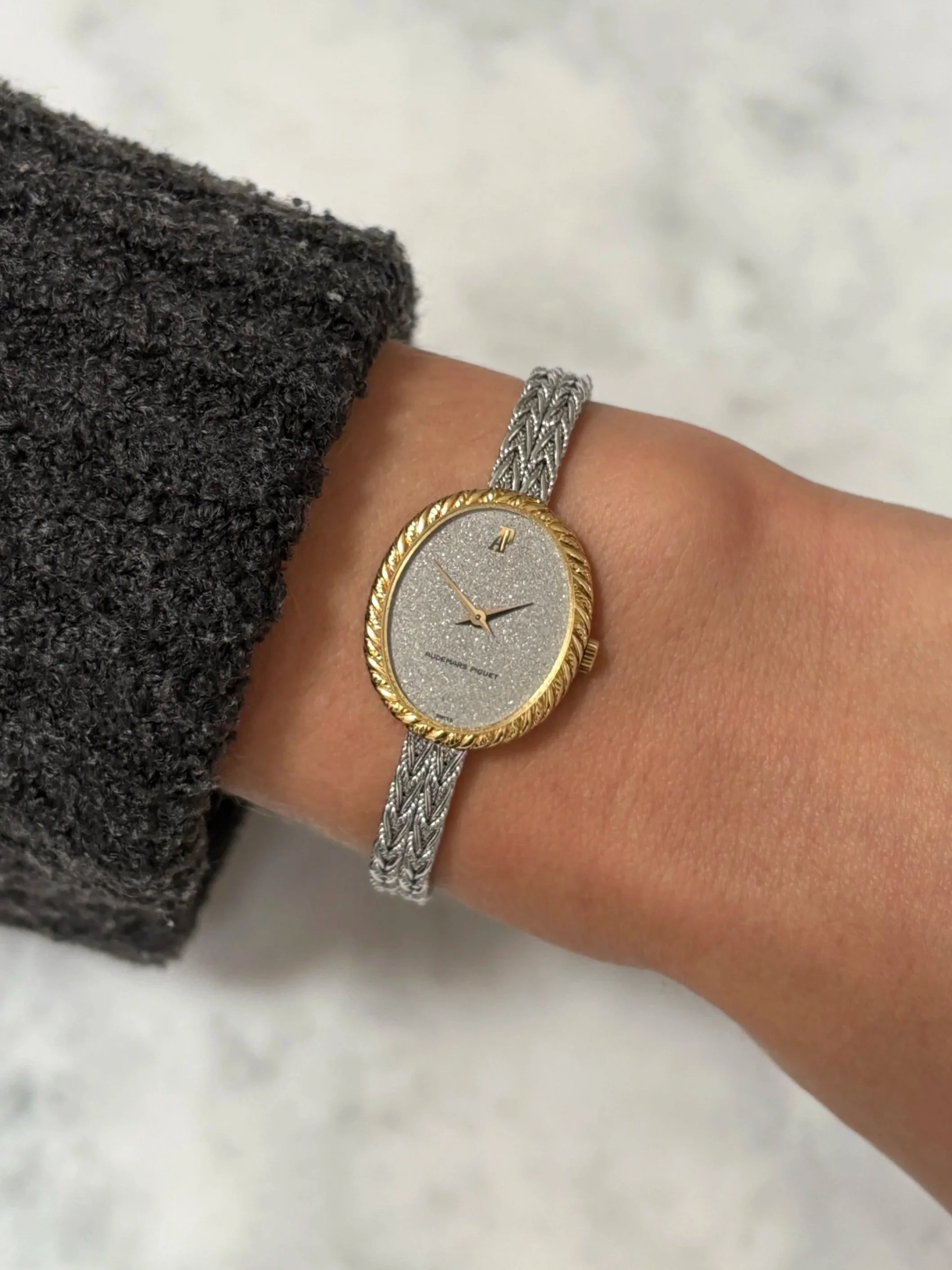 Audemars Piguet Mini Cocktail Watch Yellow & White Gold Snowflake Dial