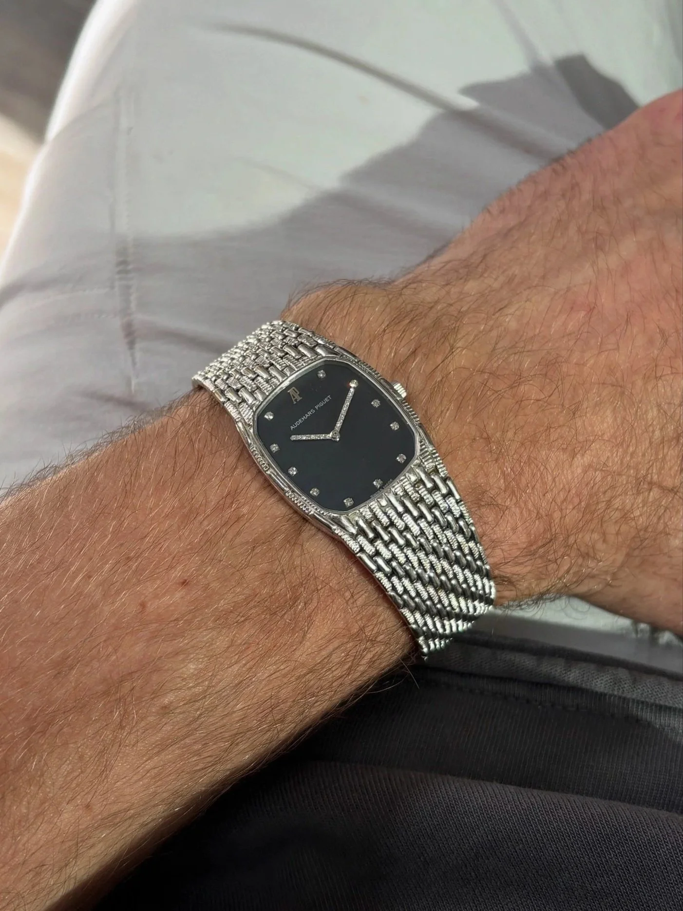 Audemars Piguet Cobra White Gold Navy Dial, Diamond Indexes & Hands ref. 14585 BC