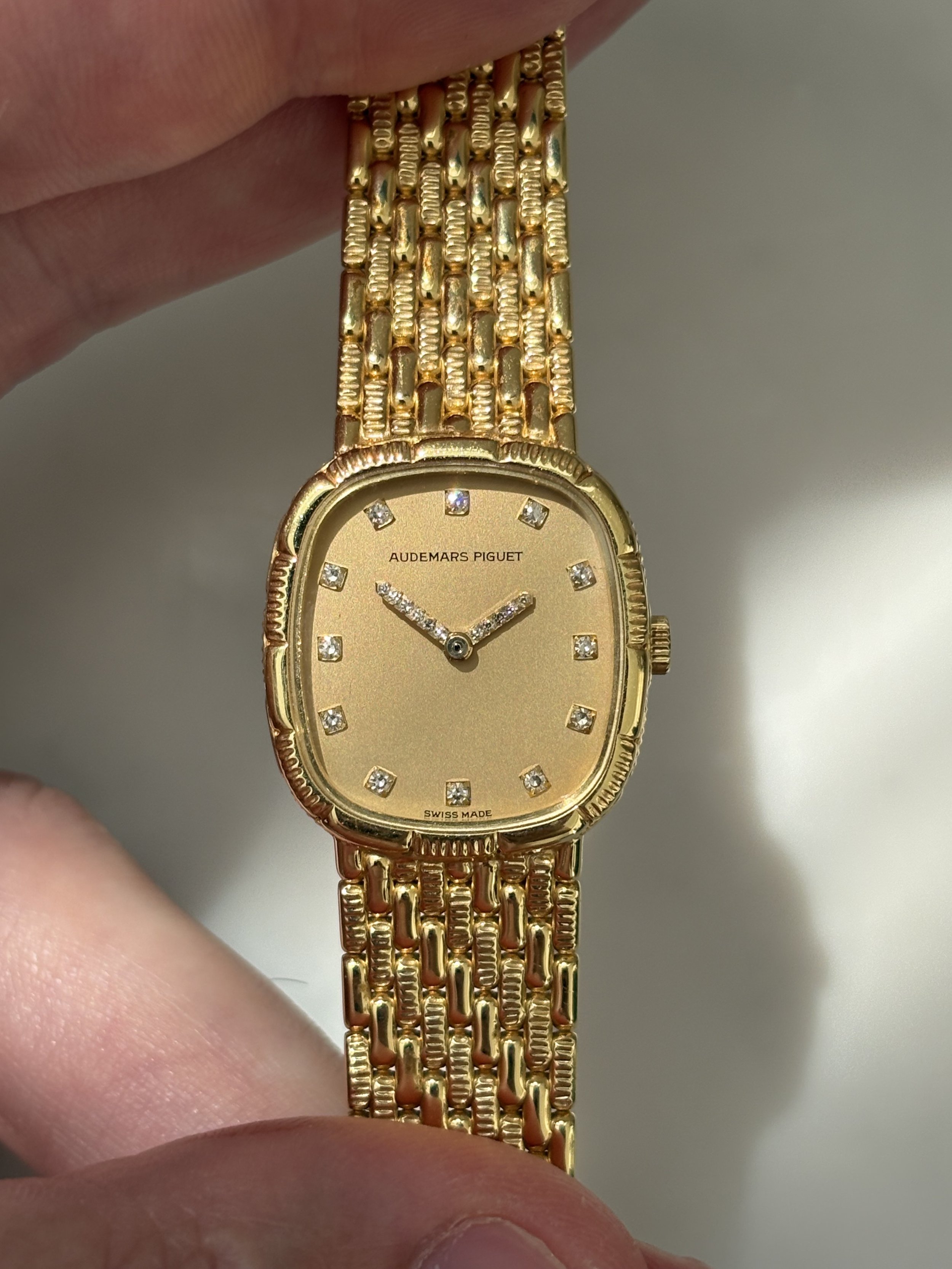 Audemars Piguet Mini Ellipse Yellow Gold Diamond Hands & Indexes