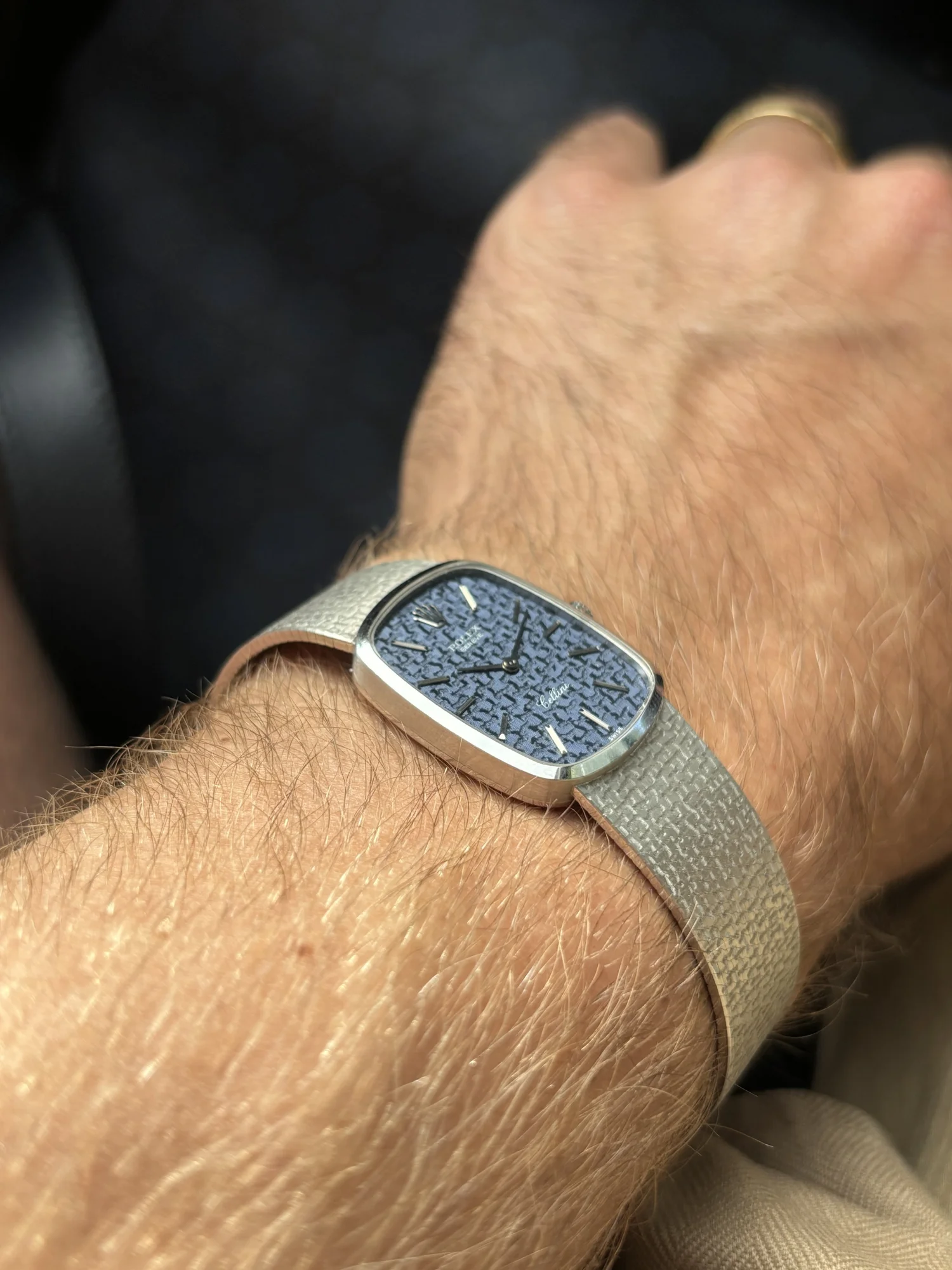 時計 ROLEX Geneve Chellini 4308 Rolex Cellini White Gold Textured