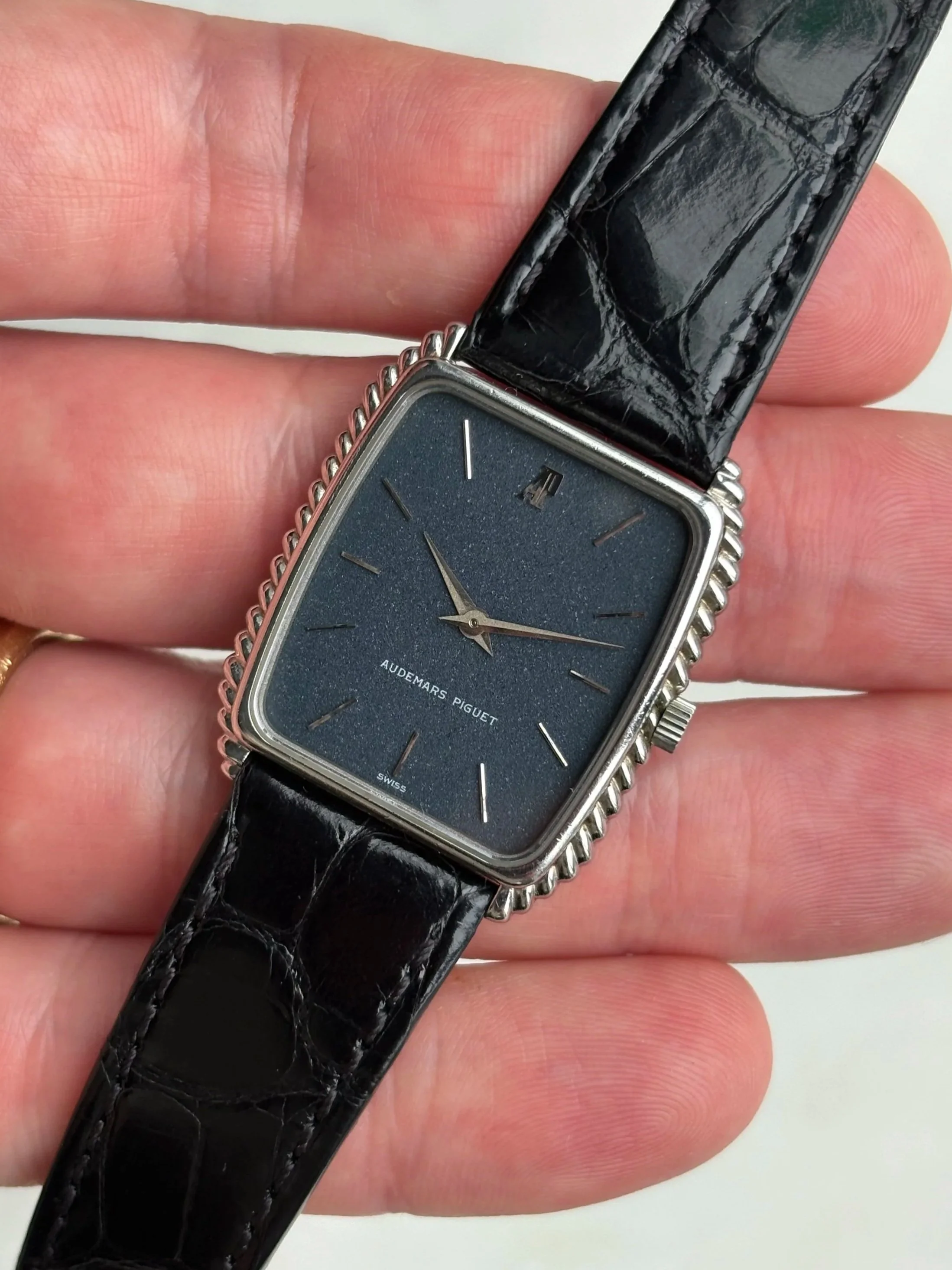 Audemars Piguet Steel Black Snowflake Dial & Ribbed Case ref. 4249