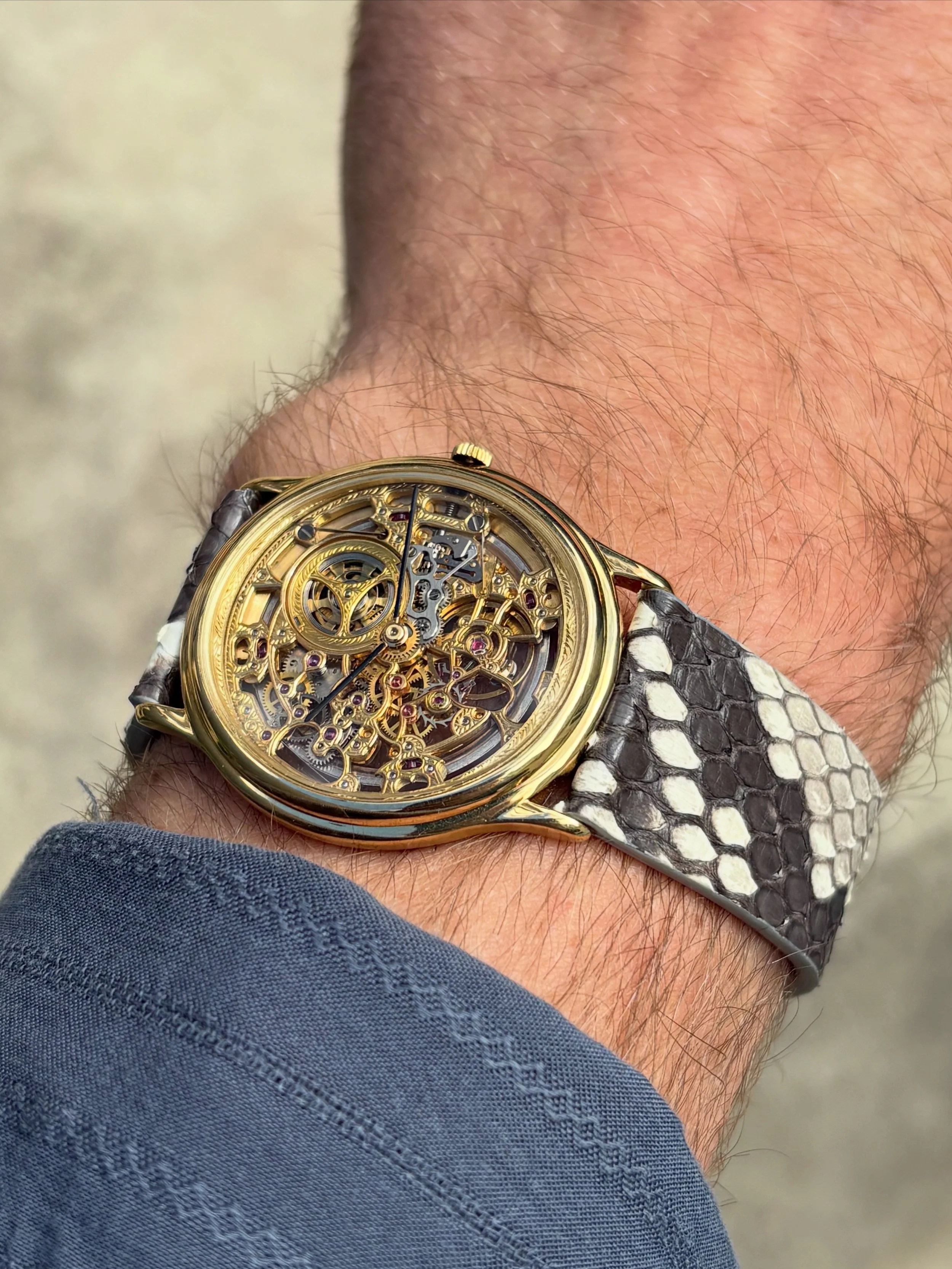 Audemars Piguet Skeleton Yellow Gold Oval Stepped Case ref. 4019 BA