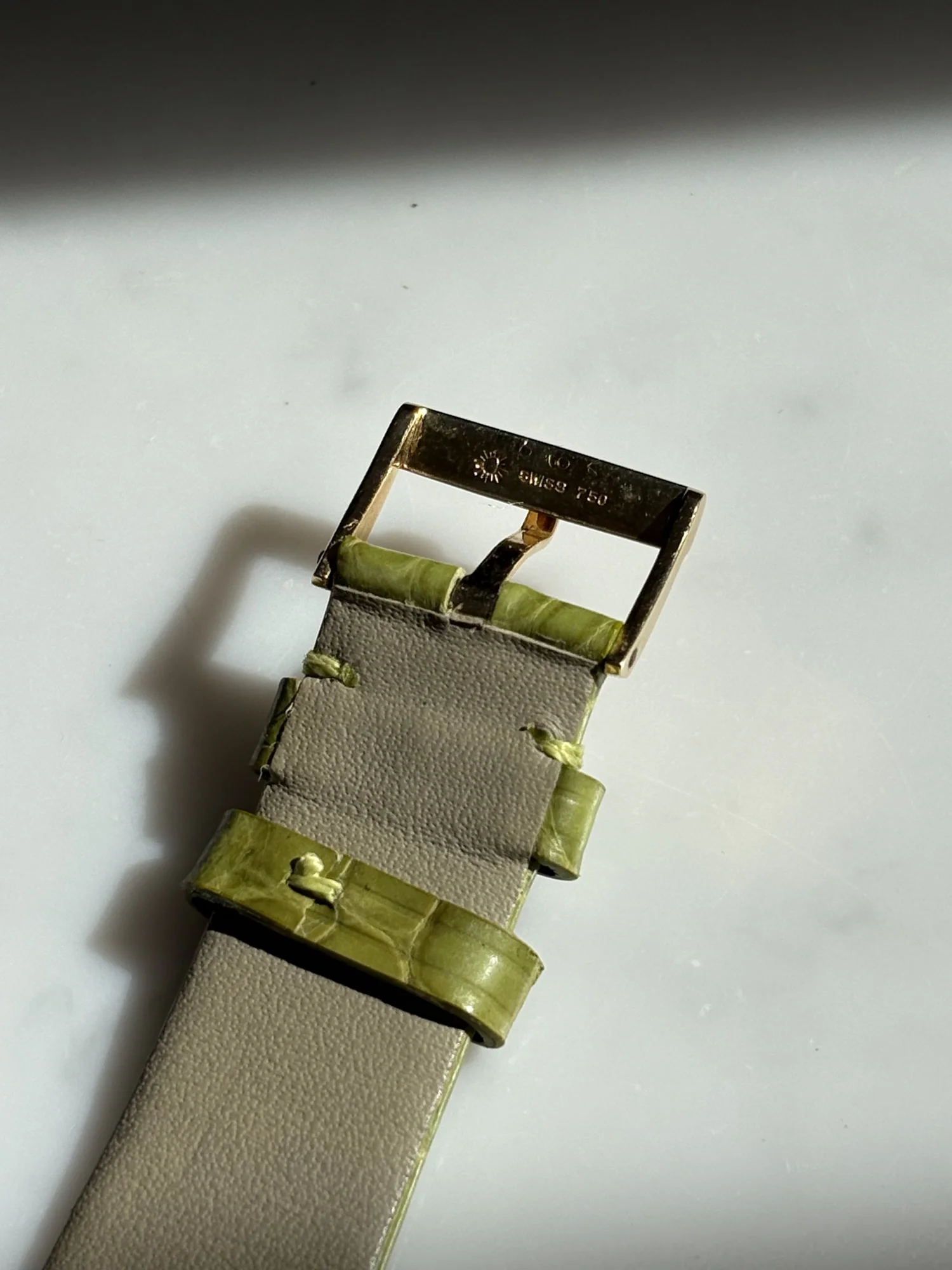 Piaget Tank Yellow Gold Lapis & Jade Stone Dial ref. 9297 — Doble