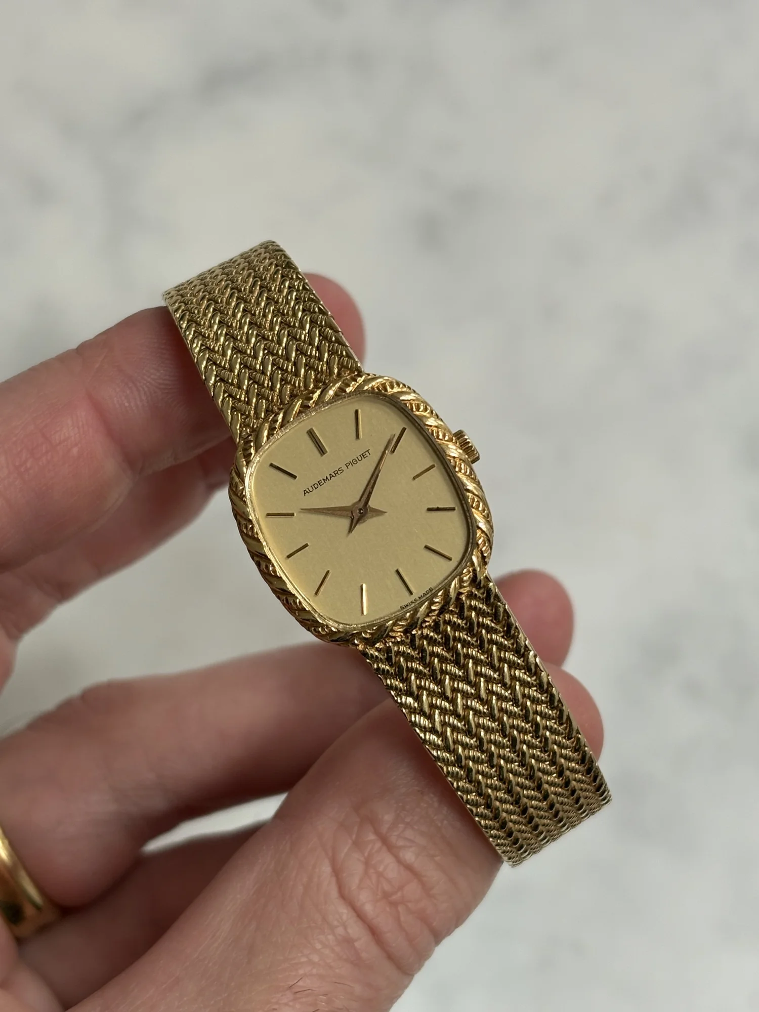 Audemars Piguet Mini Ellipse Yellow Gold Braided Bracelet — Doble