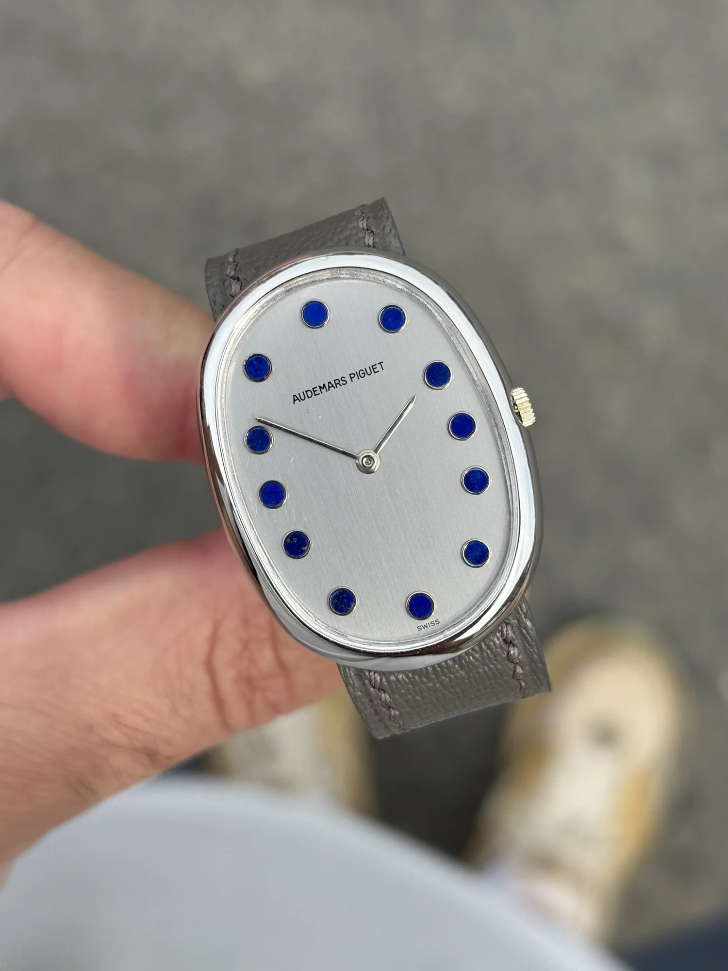 ラスト一点‼️Audemars Piguet 掛時計　シルバー Audemars Piguet Jumbo Ellipse Silver Dial & Lapis Hours Markers