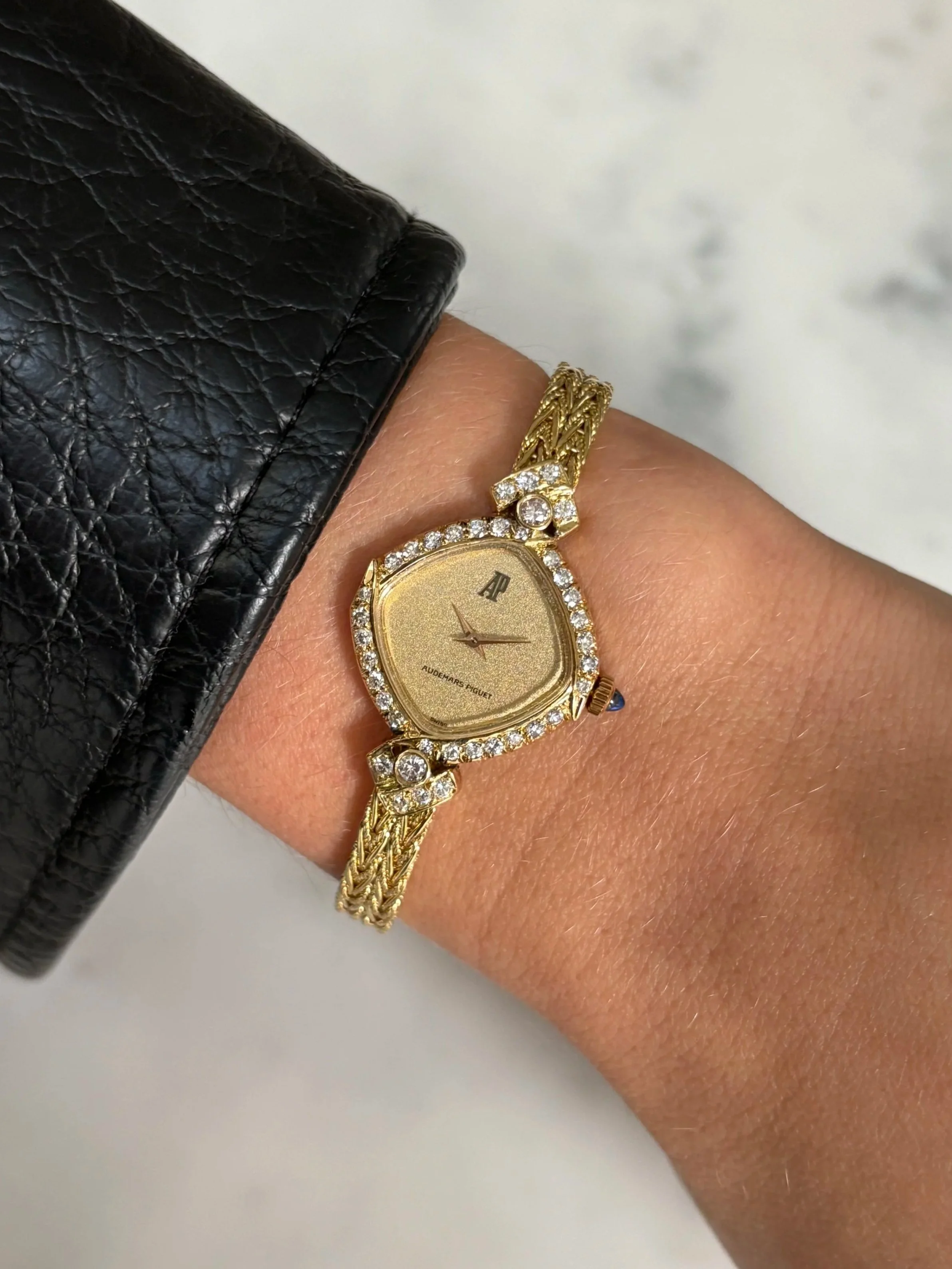 Audemars Piguet Yellow Gold Fancy 'Sugar Baby' Cocktail Watch Diamond Bezel & Clasp