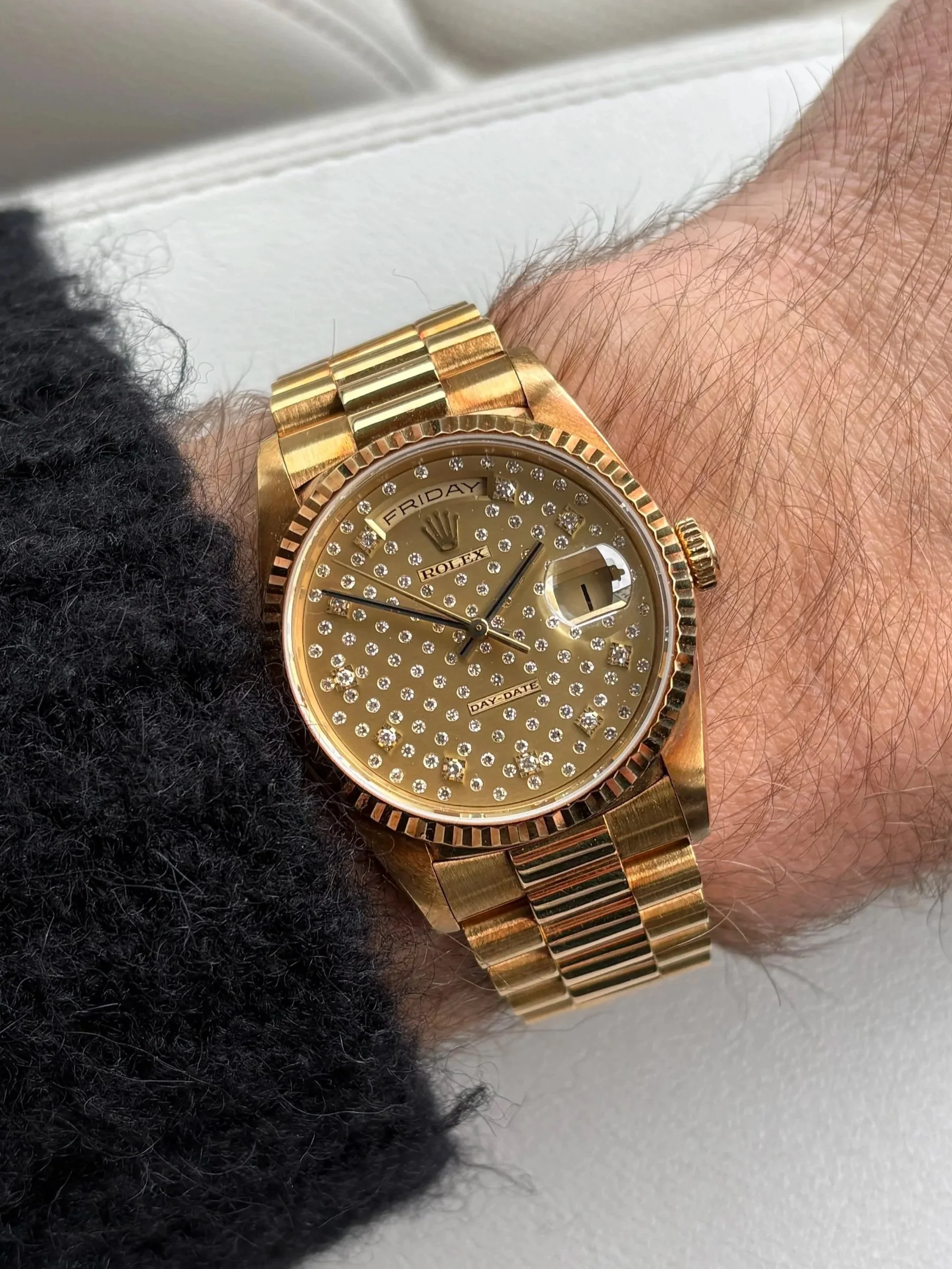 Rolex Day-Date 36mm Yellow Gold Pleiade Diamond 'Galaxy' Dial ref. 18238