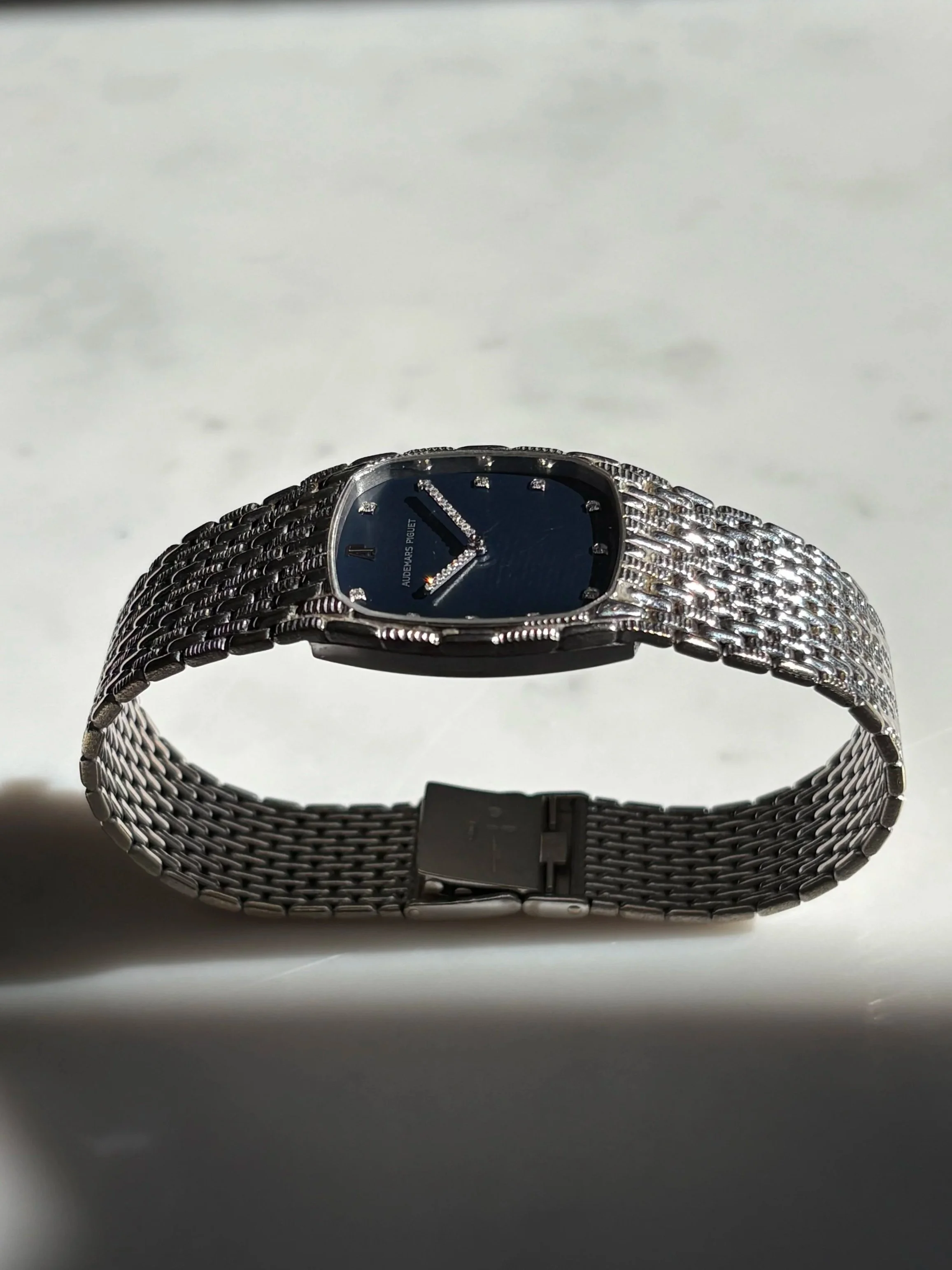 Audemars Piguet Cobra White Gold Navy Dial, Diamond Indexes & Hands ref. 14585 BC