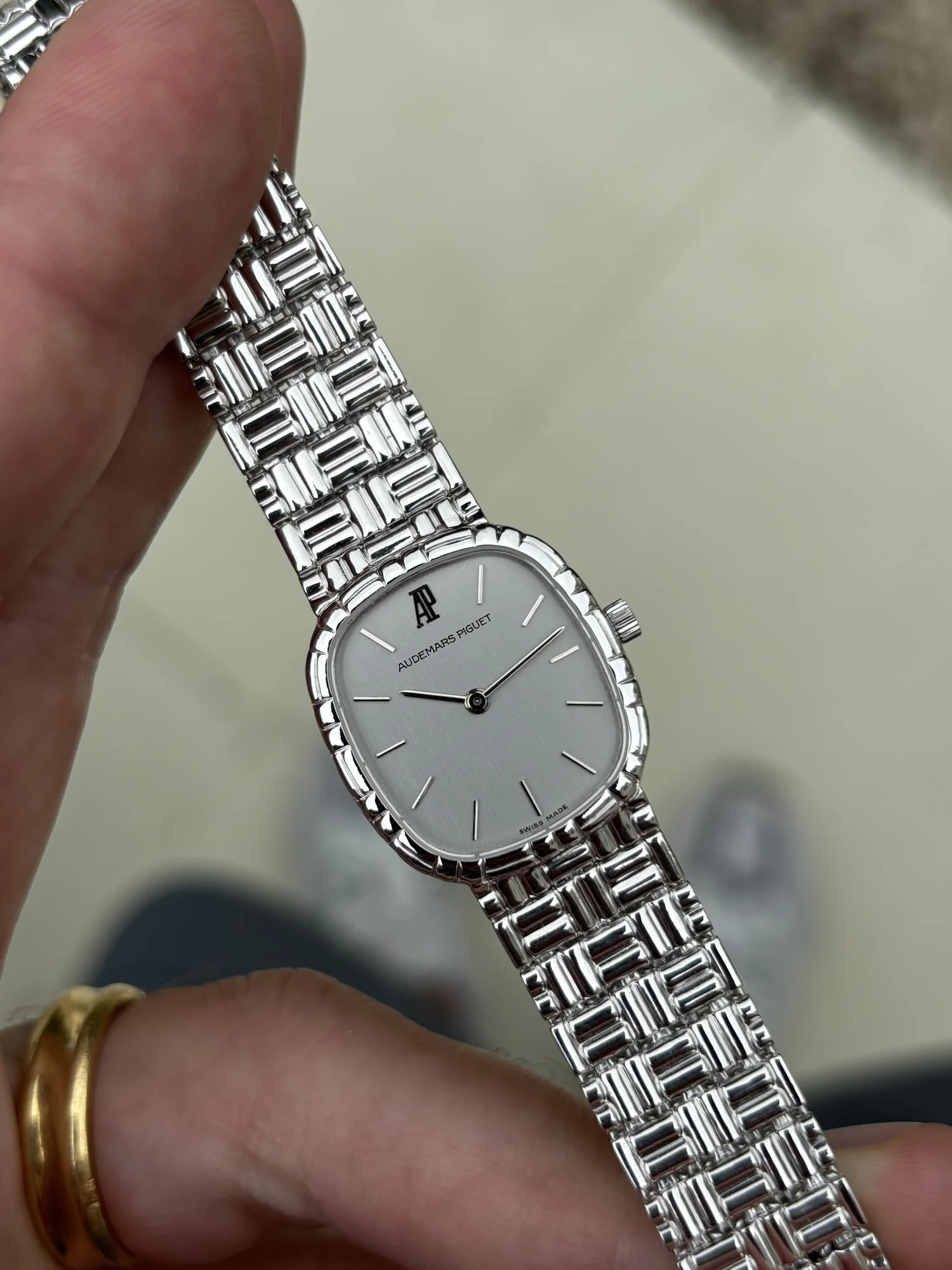 Audemars Piguet Mini Ellipse White Gold 'Puzzle' Bracelet — Doble