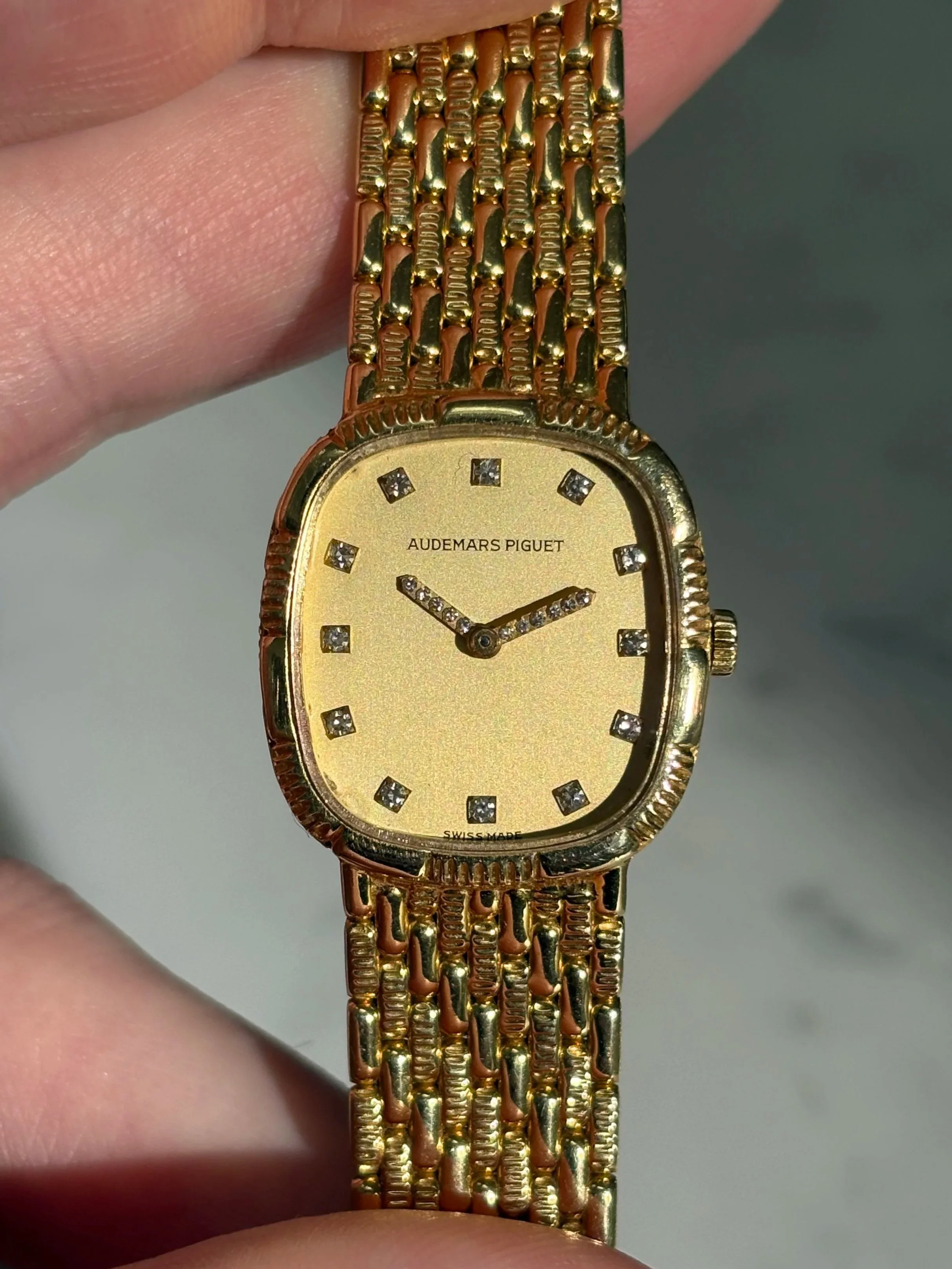 Audemars Piguet Mini Ellipse Yellow Gold Diamond Hands & Indexes