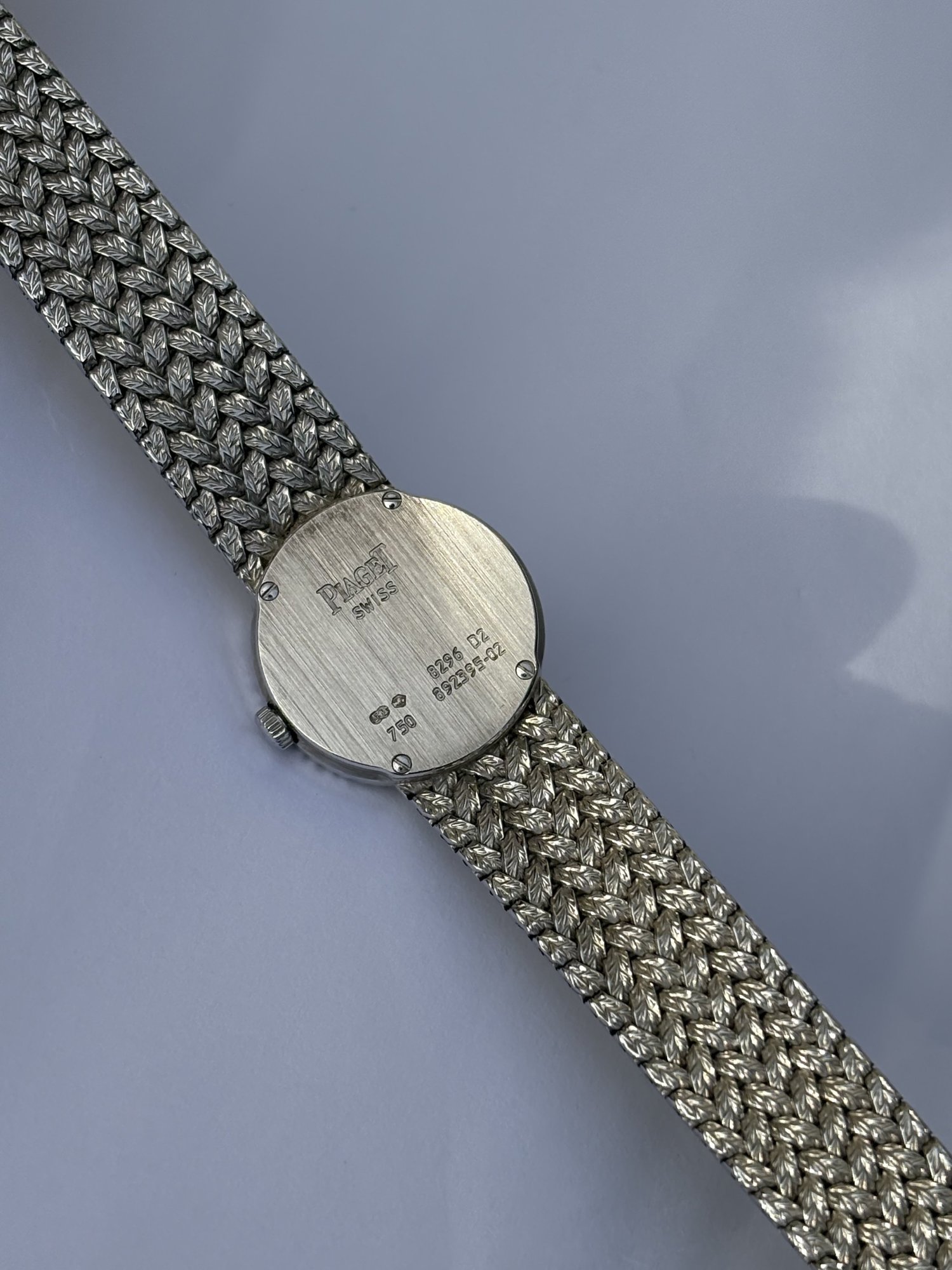 Piaget Mini White Gold Black Opal Dial, Diamond Bezel ref. 8296 D2